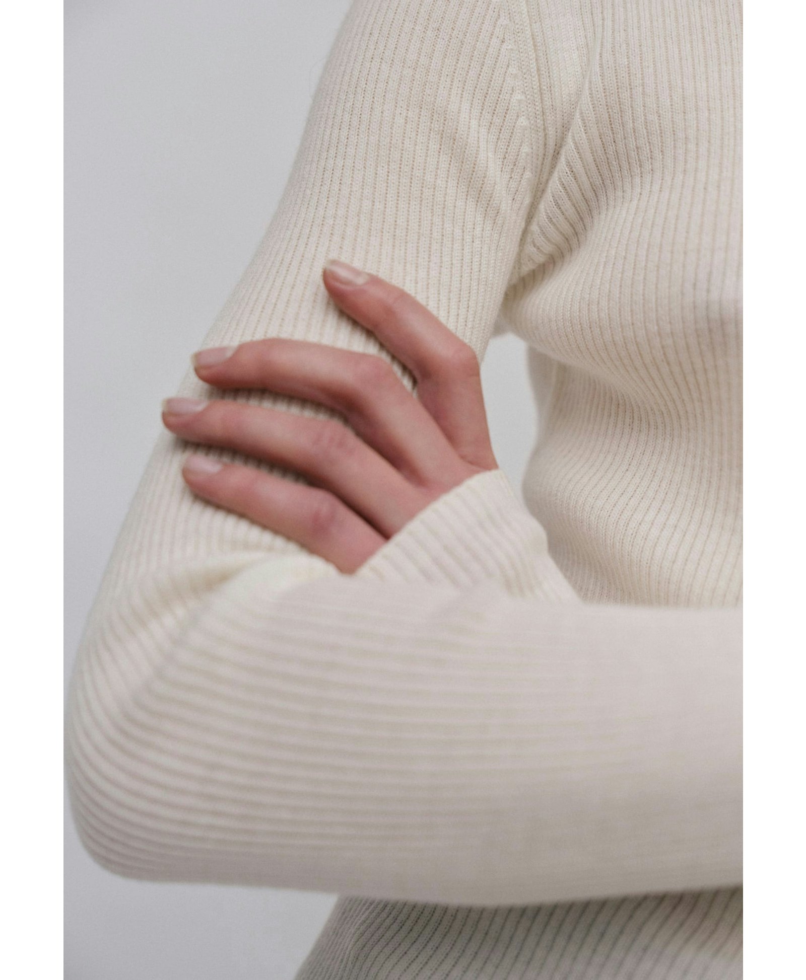 Camb Knit Blouse - Off White made by HERSKIND