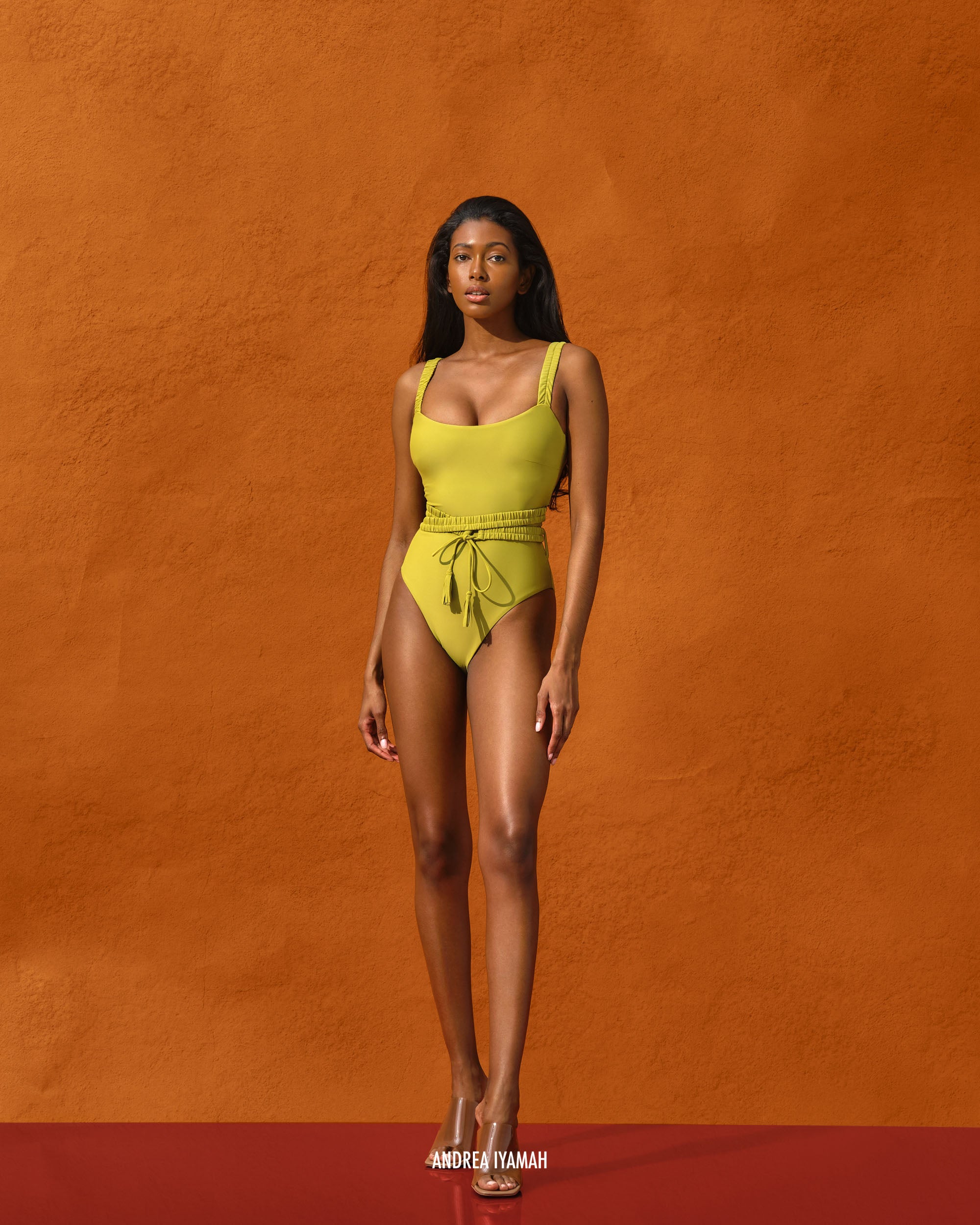 Shop ANTII ONE PIECE SWIMSUIT WASABI from Andrea Iyamah at