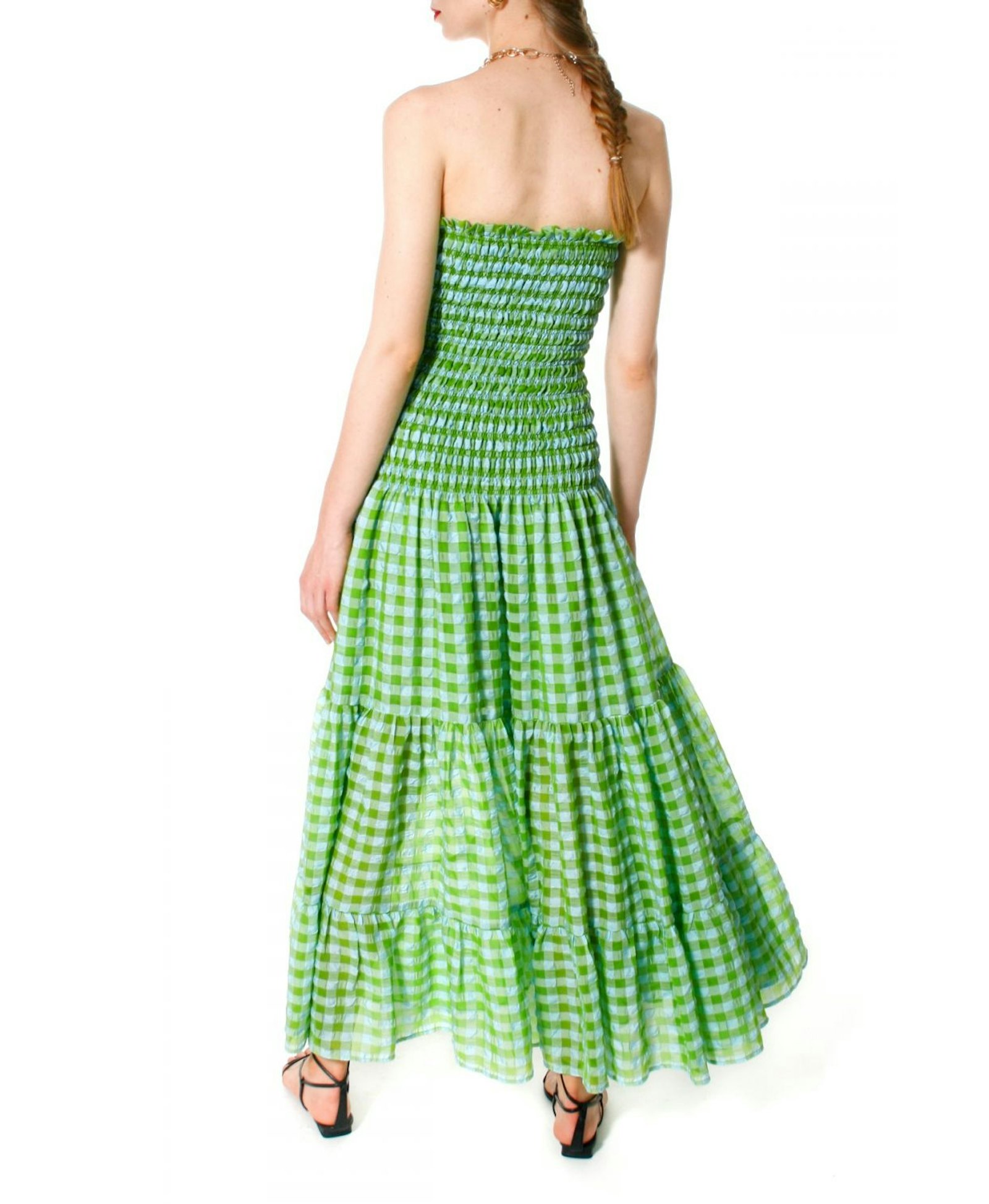 Dress Maya Tender Shoots in Green made by HALEWSKI