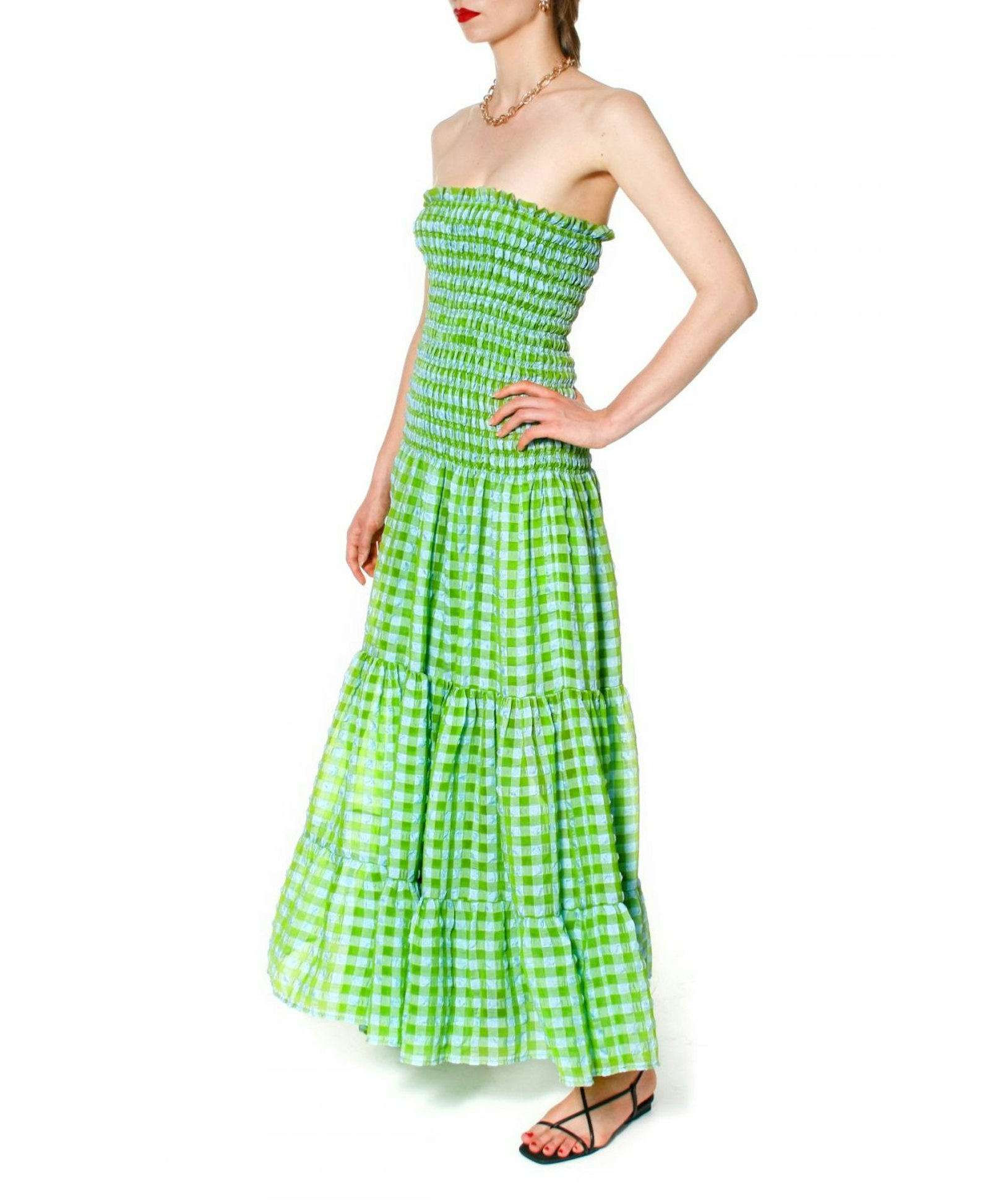 Dress Maya Tender Shoots in Green made by HALEWSKI