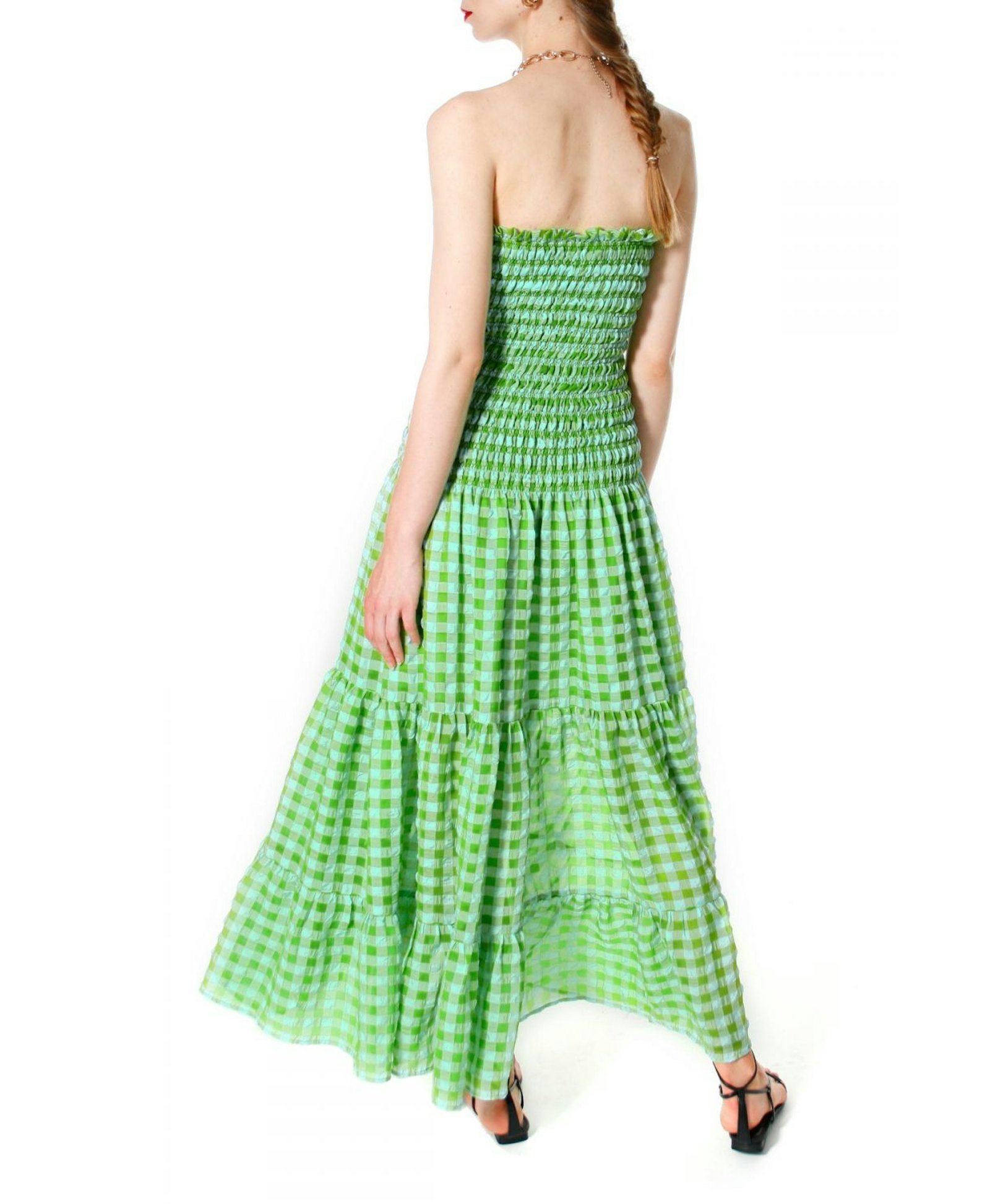 Dress Maya Tender Shoots in Green made by HALEWSKI