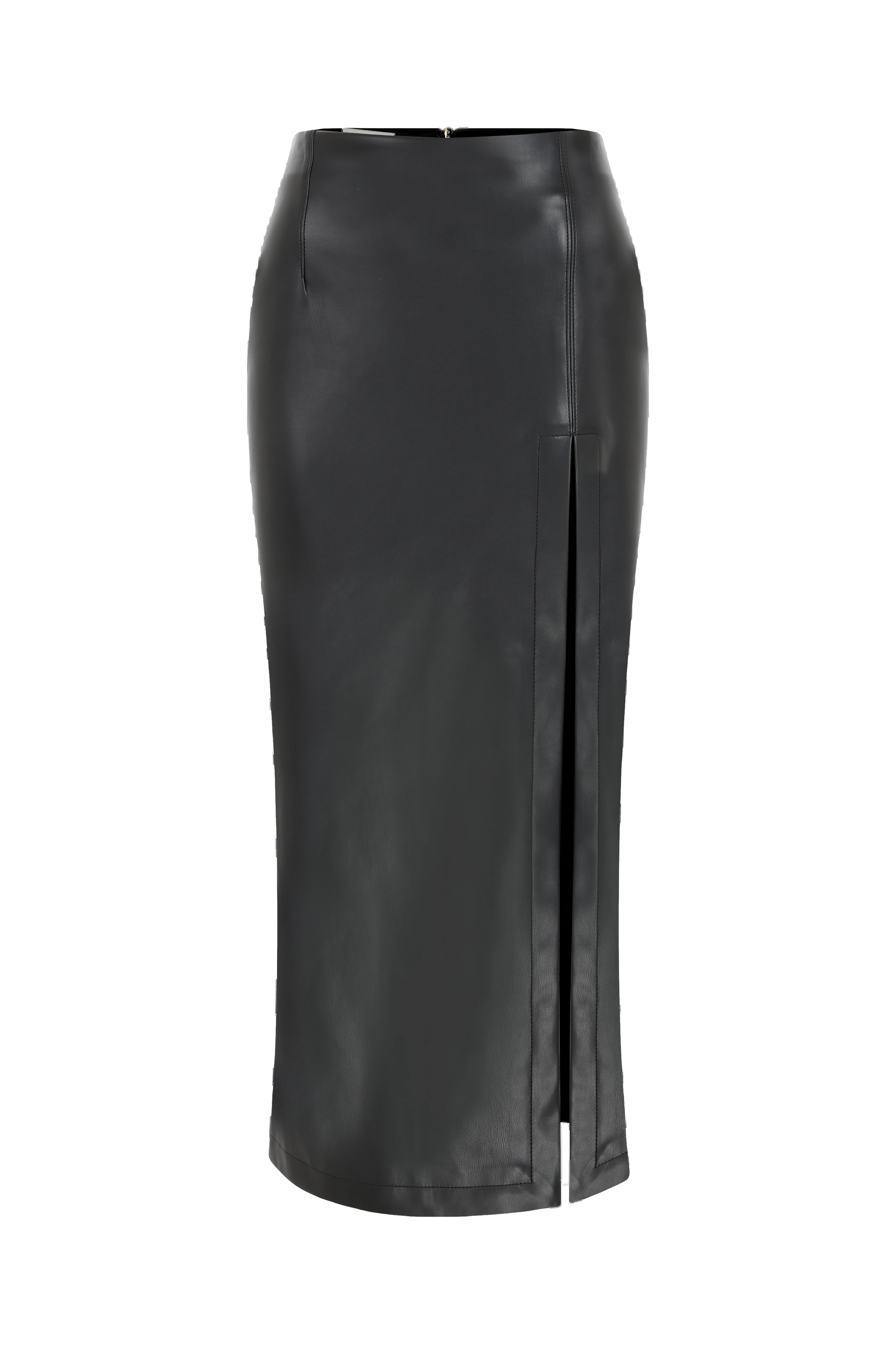 Nazli Ceren Lea Vegan Leather Maxi Skirt In Black