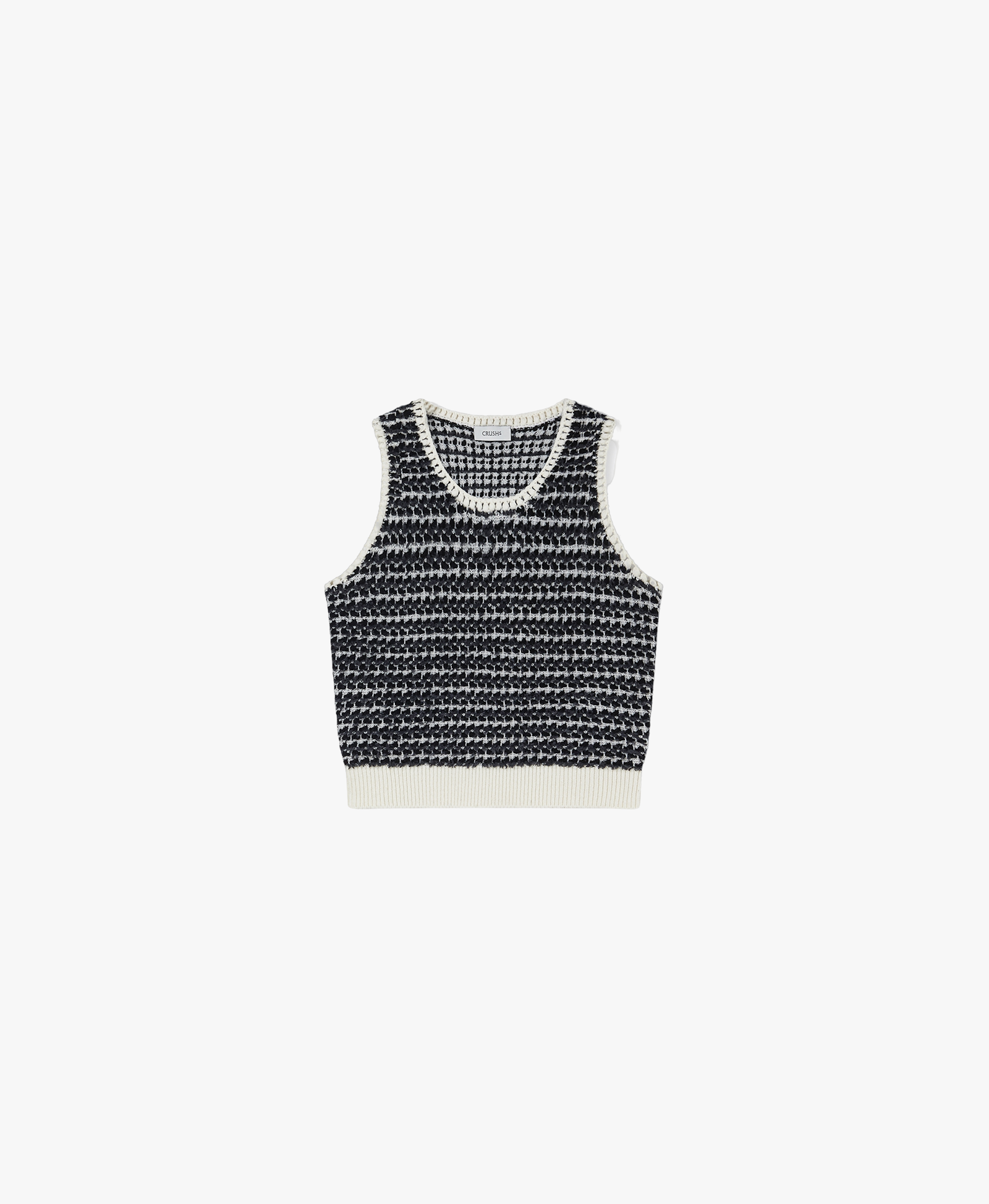 BOUCLÉ CREWNECK TANK TOP made by CRUSH Collection
