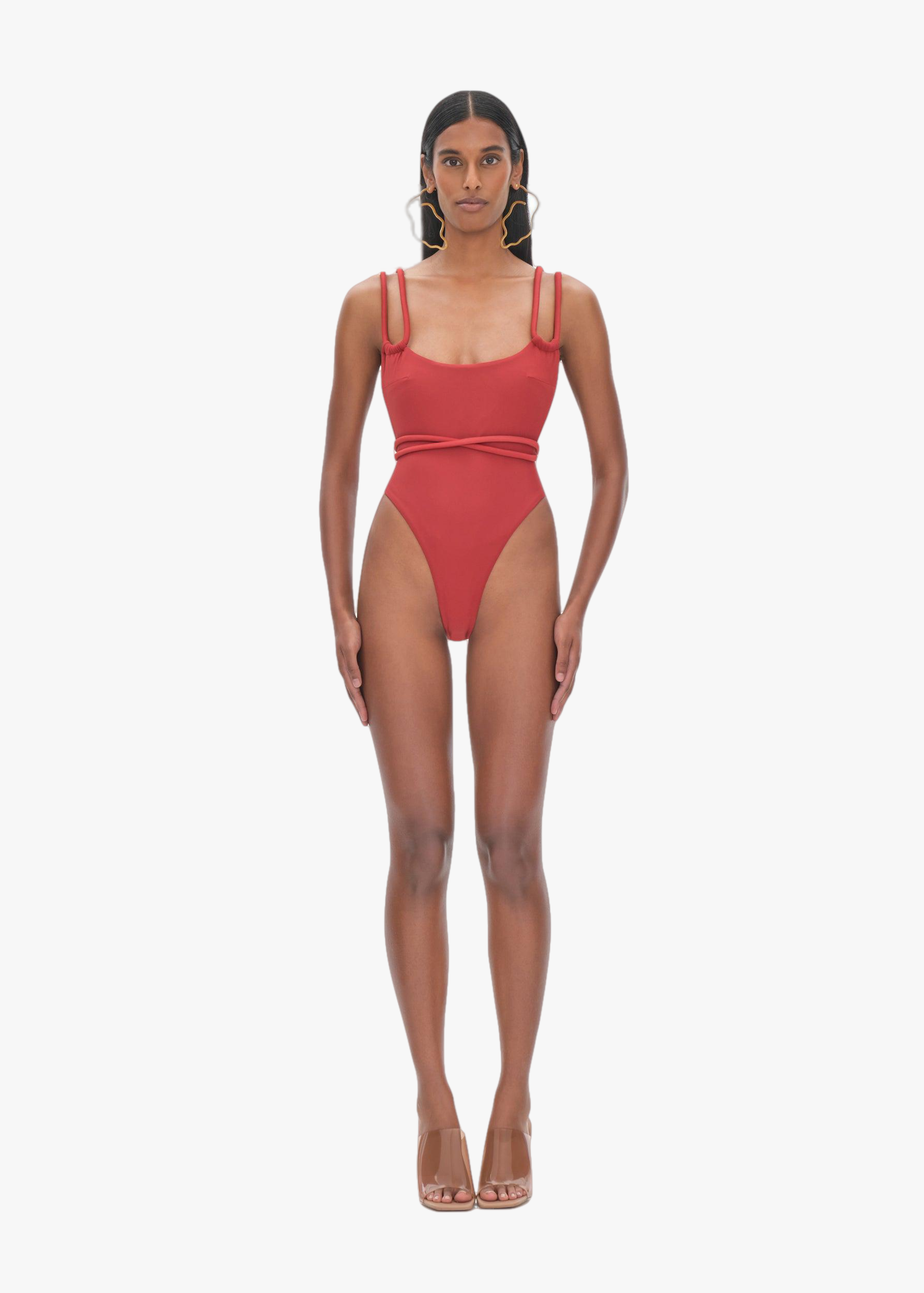 One Piece Thong Swimsuit in Eros Power Mesh