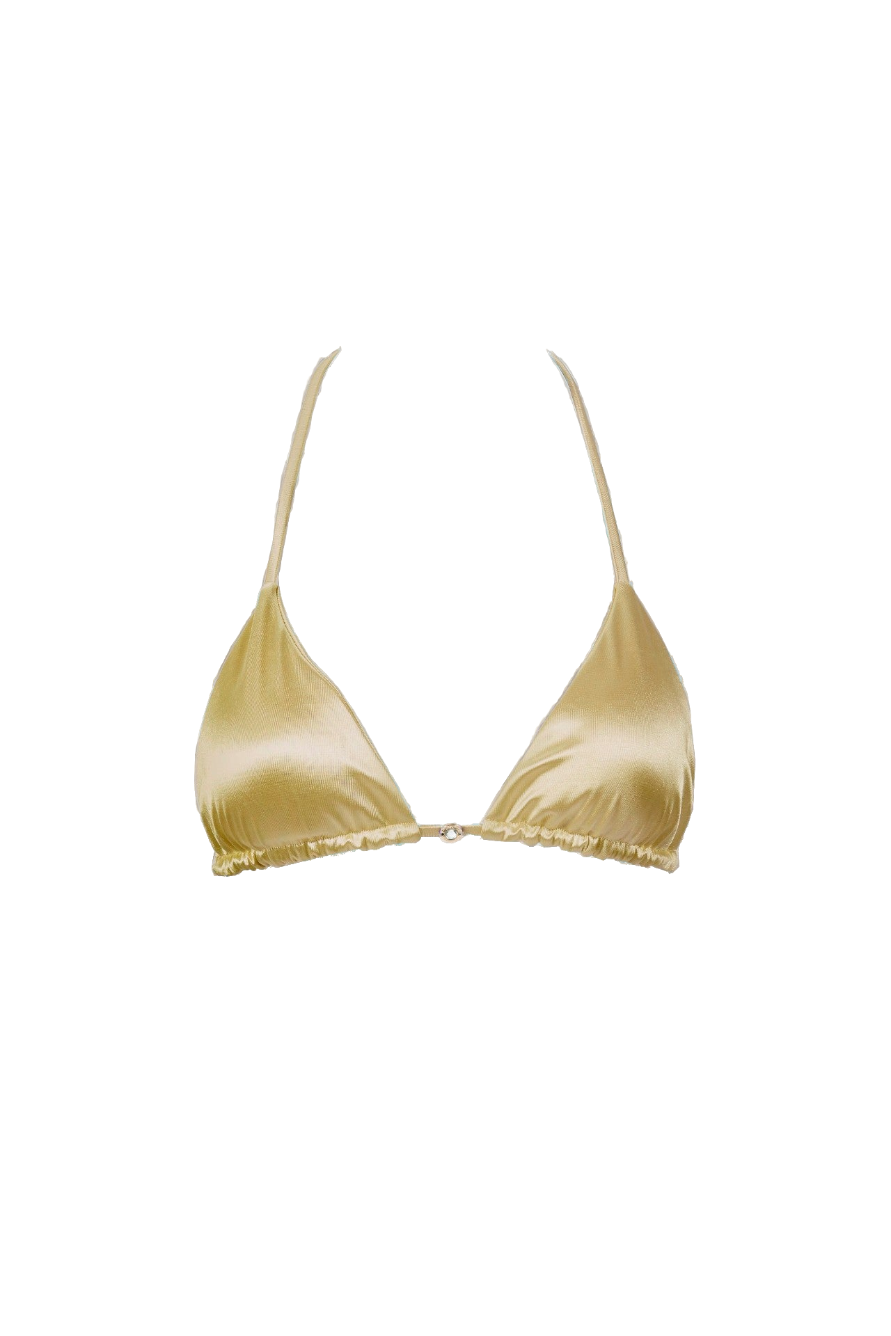 DECOLET THE LABEL CARA TRIANGLE BIKINI TOP IN GODDESS 