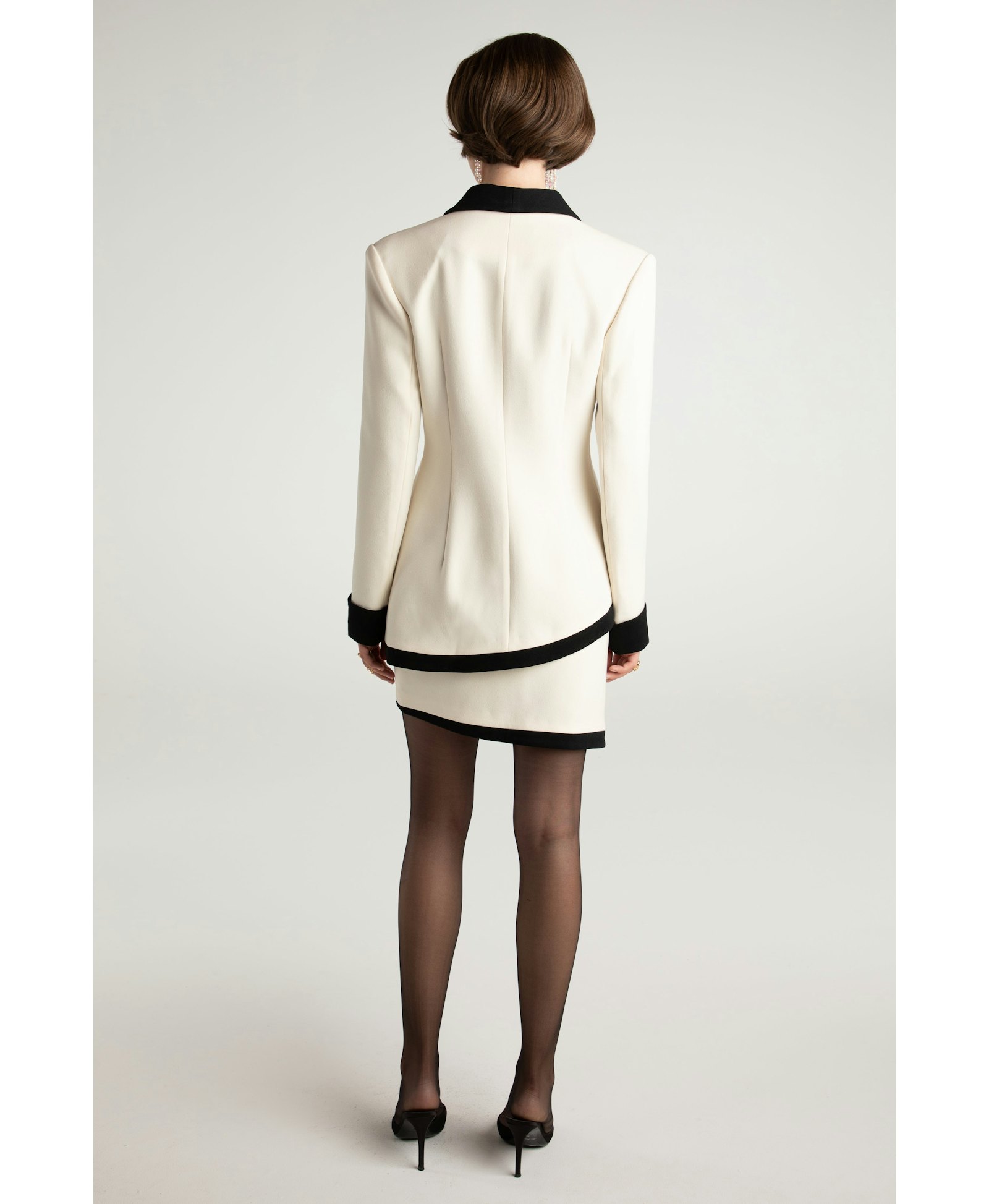 Brooke Suit Jacket (Beige) in White made by Nana Jacqueline