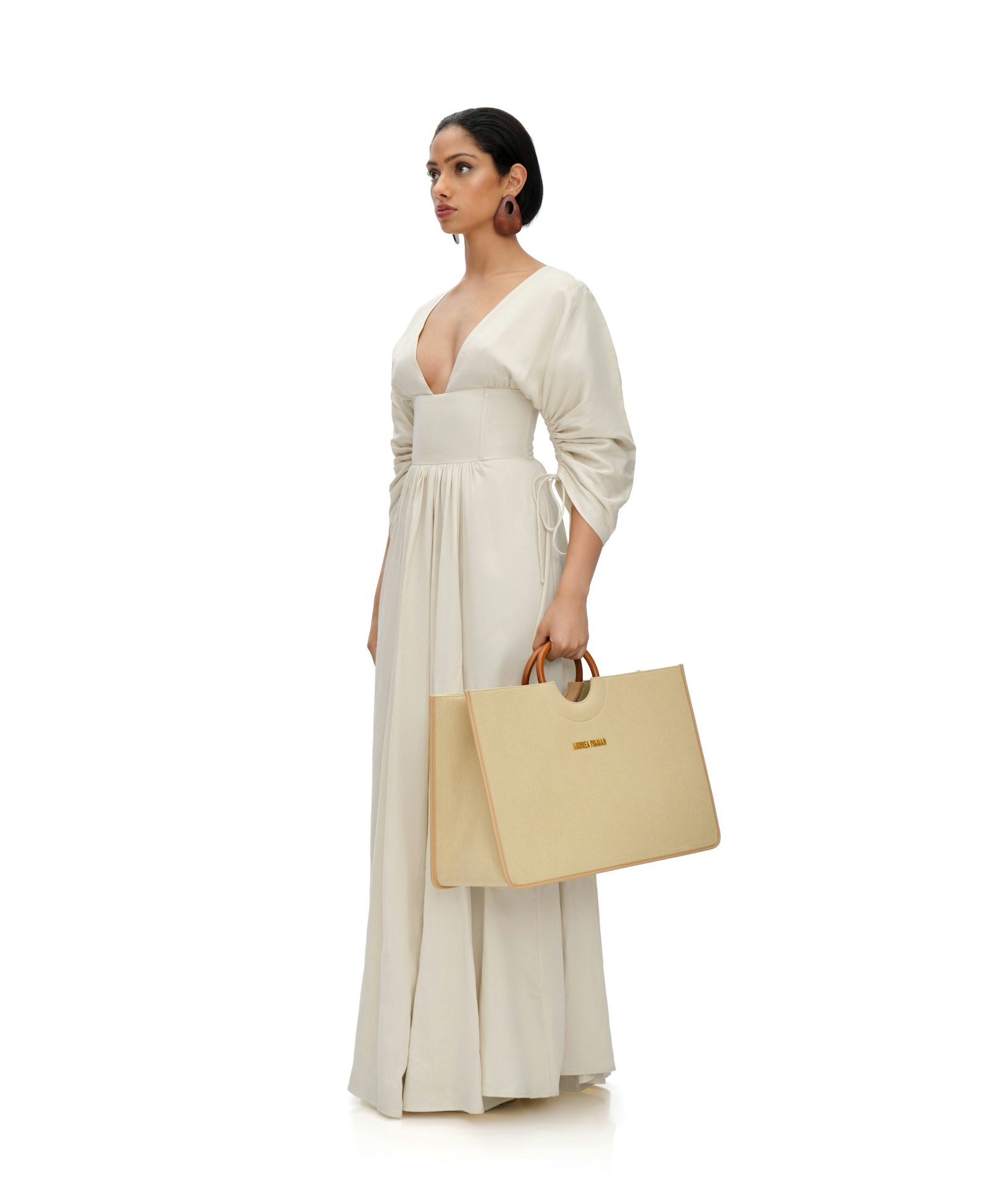 ADELLE MAXI DRESS - BONE made by Andrea Iyamah