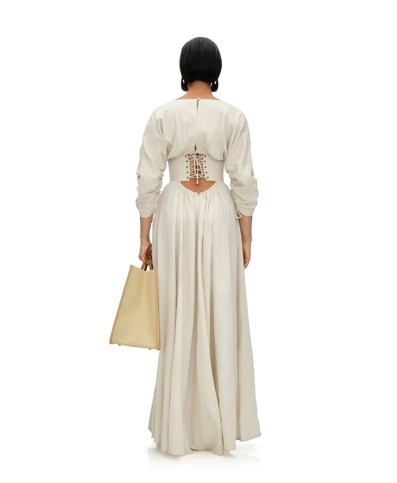 ADELLE MAXI DRESS - BONE made by Andrea Iyamah