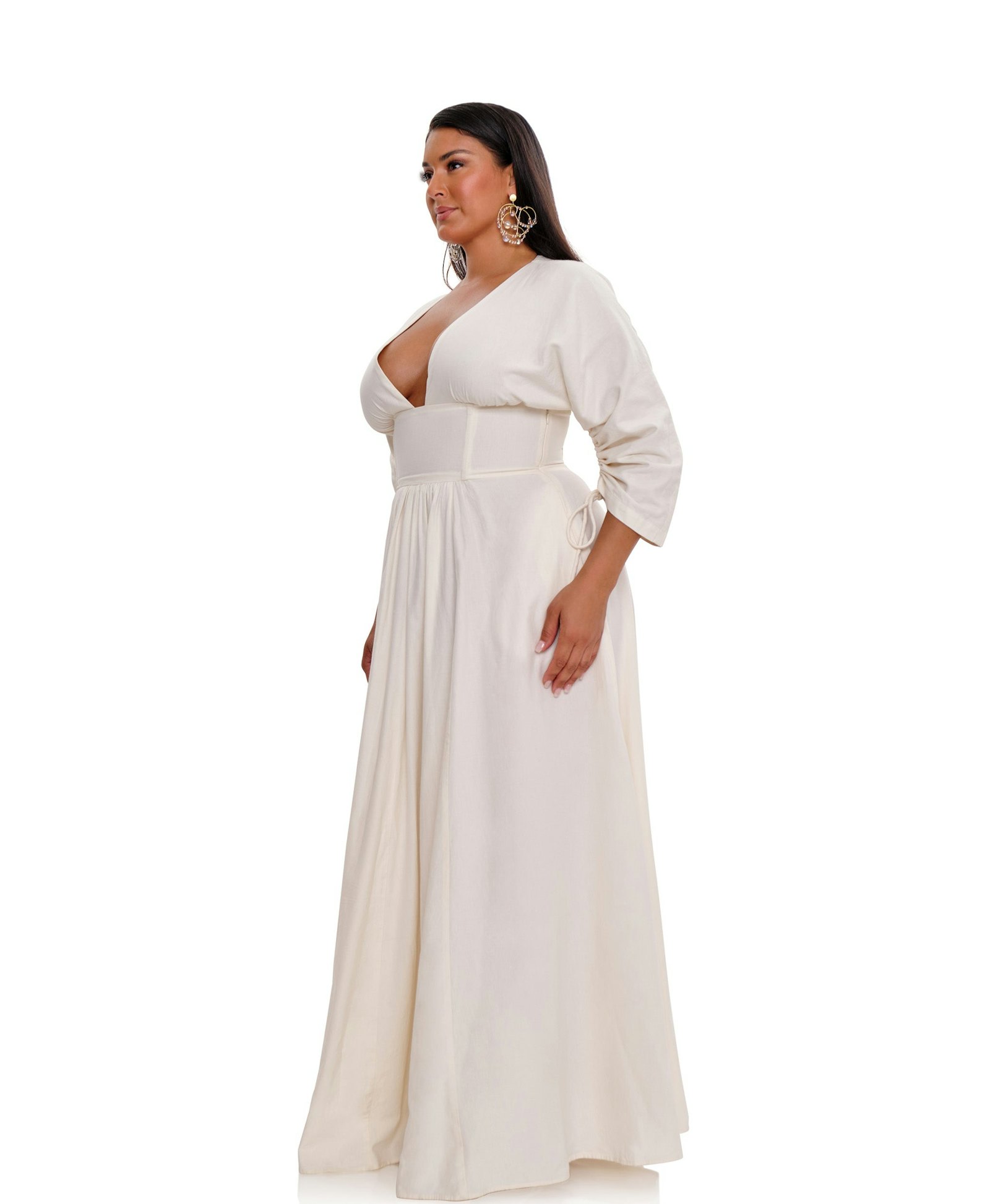 ADELLE MAXI DRESS - BONE made by Andrea Iyamah