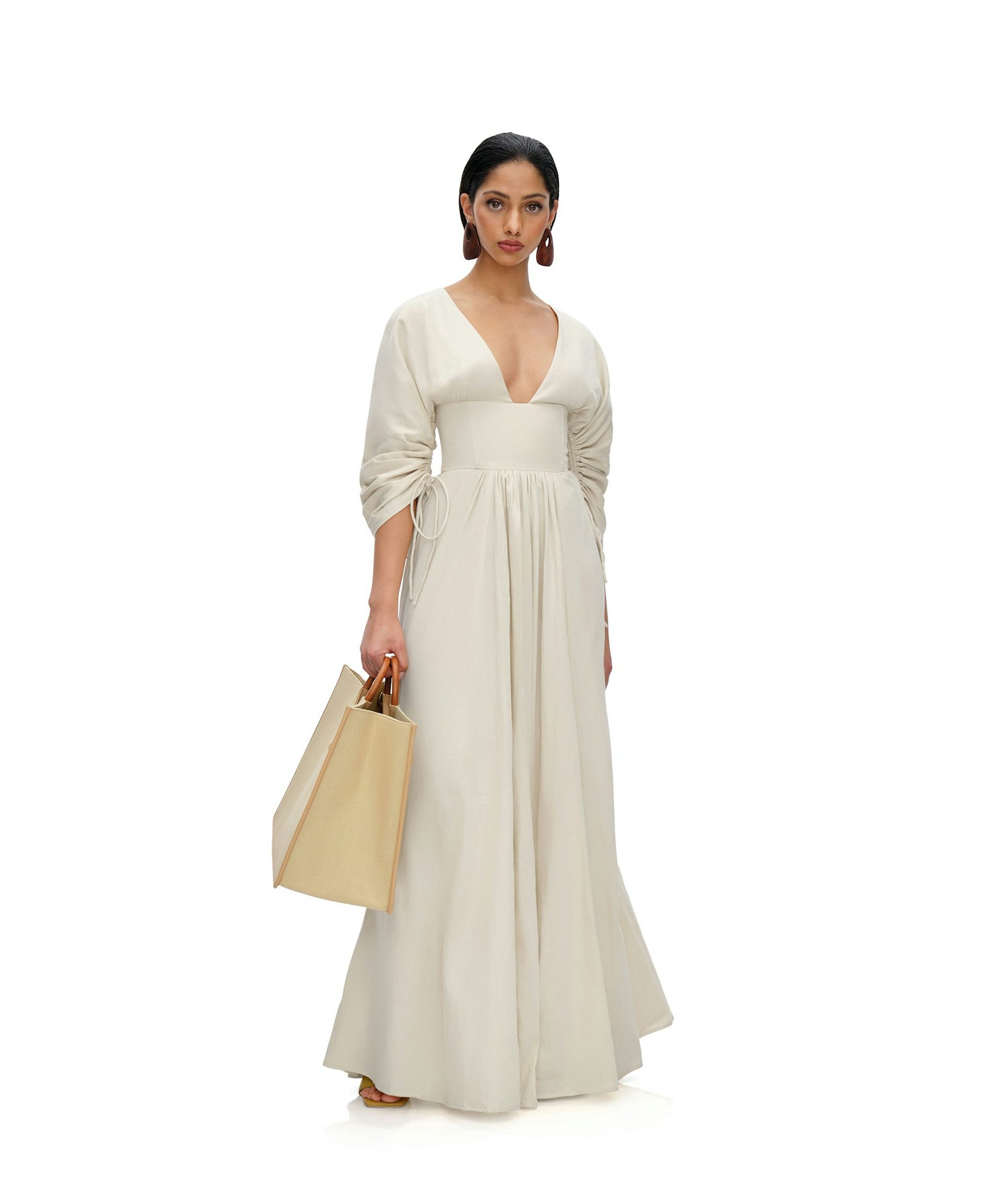 ADELLE MAXI DRESS - BONE made by Andrea Iyamah