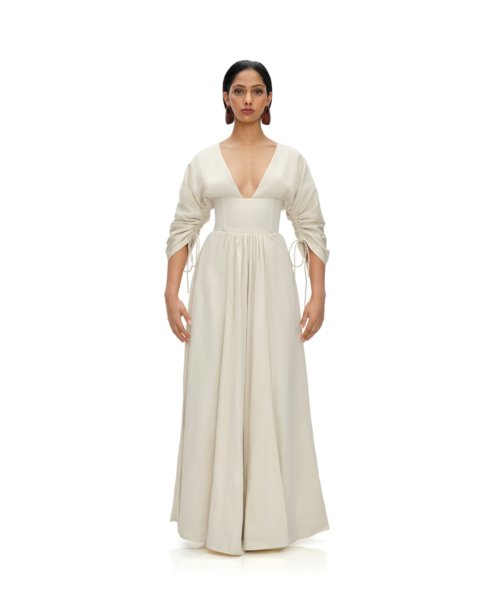 ADELLE MAXI DRESS - BONE made by Andrea Iyamah