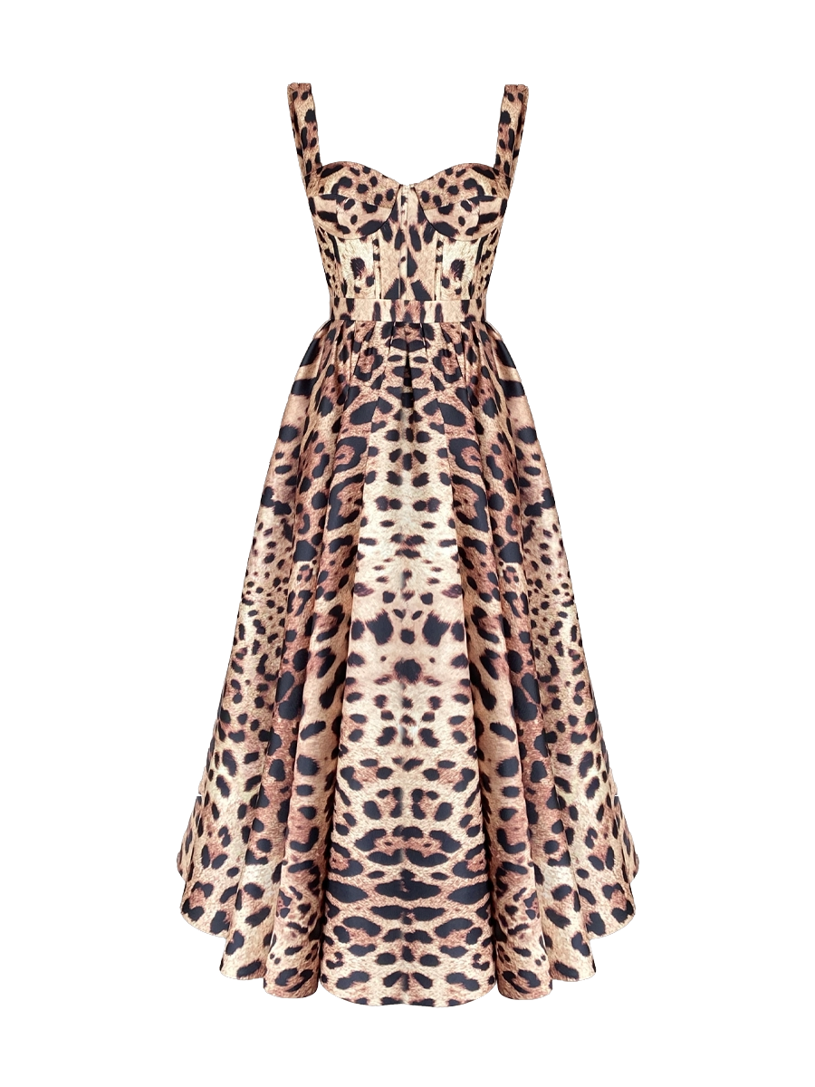 Shop Gigii's Hermia Dress In Brown