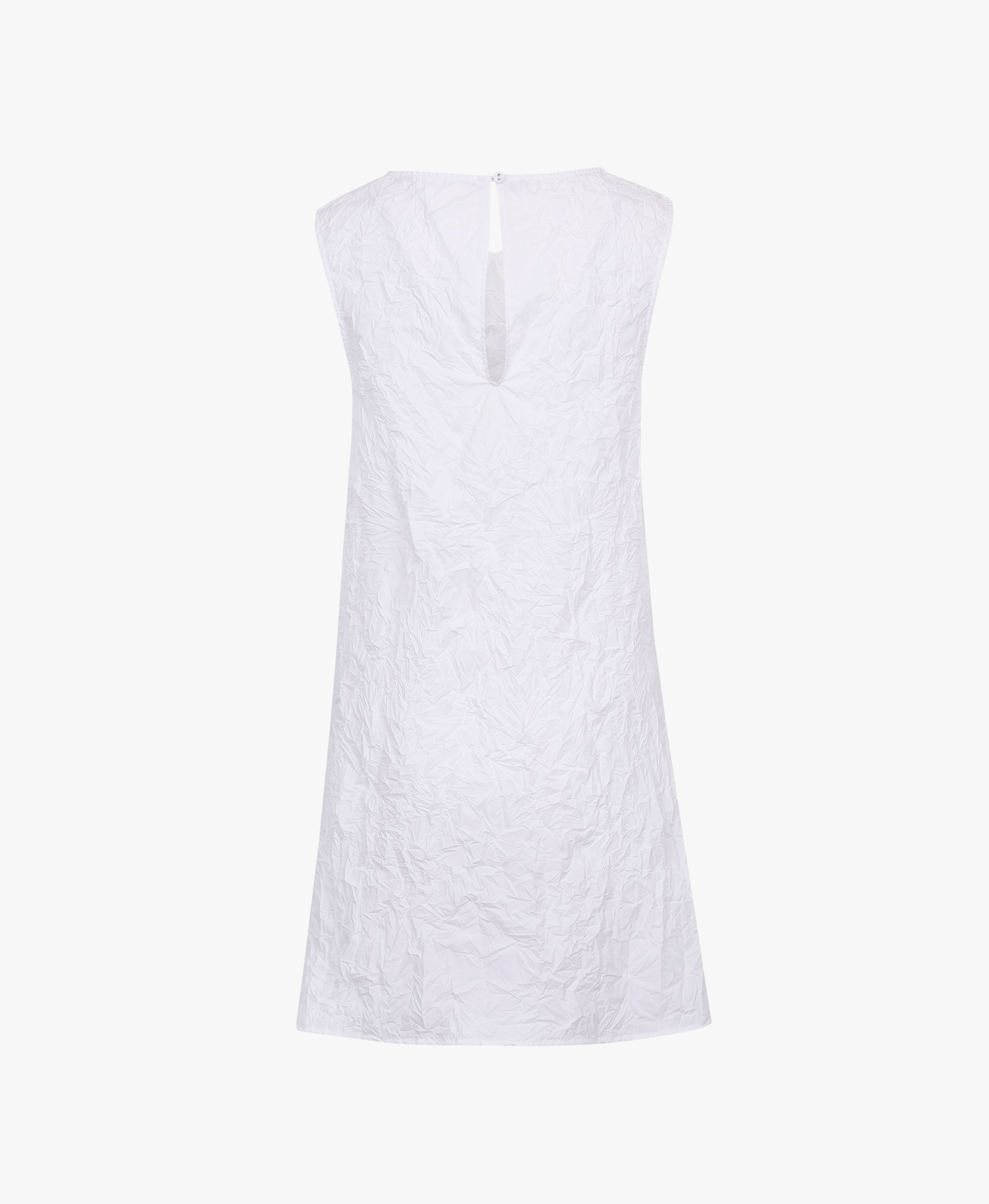 WHITE TEXTURED DRAPED MINI DRES made by YIBRI