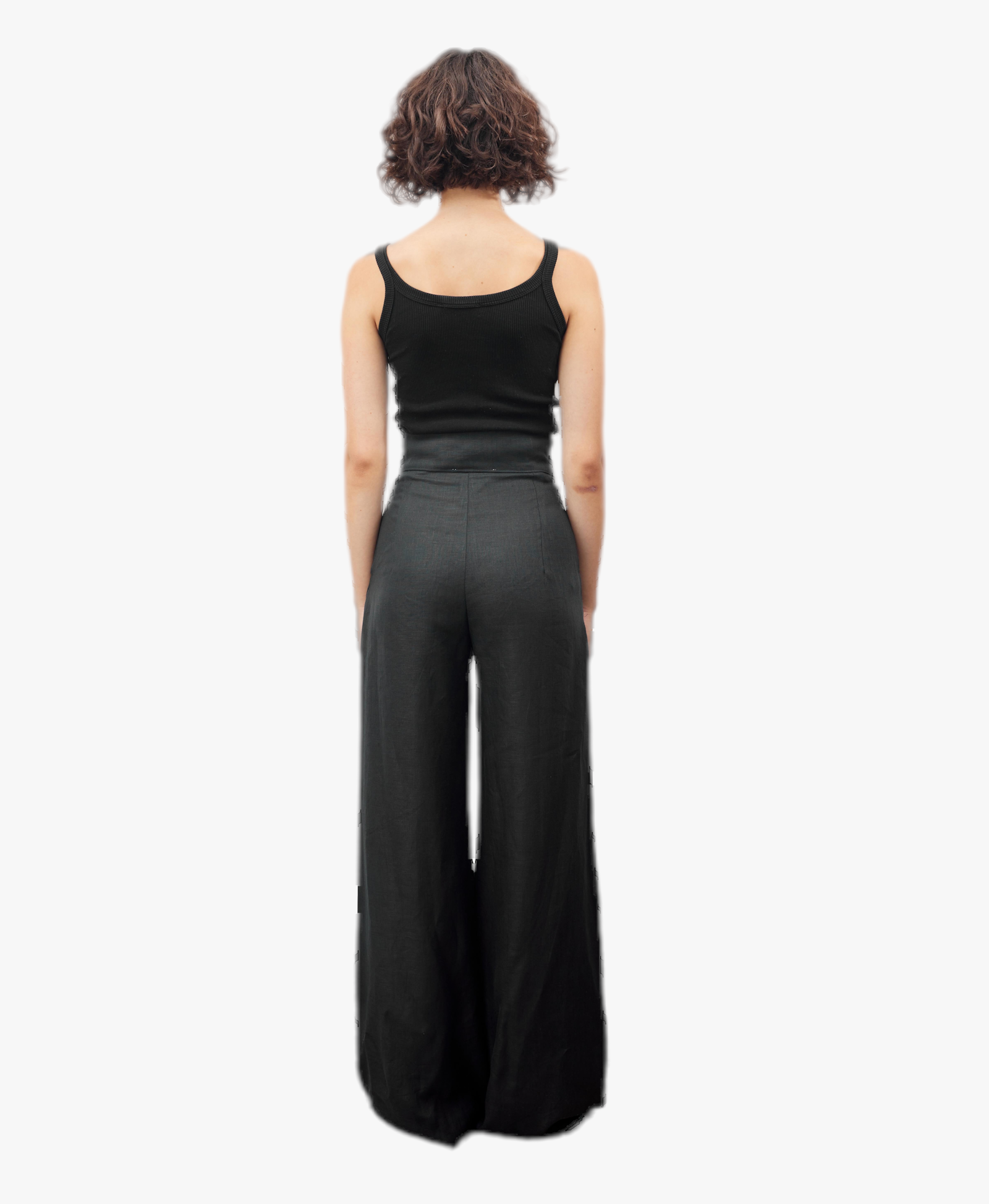 High-waisted Palazzo pants made by Tamar Keburia