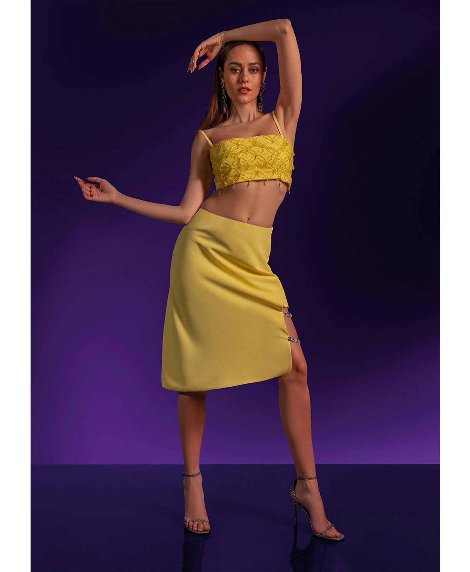 Kaia midi embellished skirt made by Monika Dimova