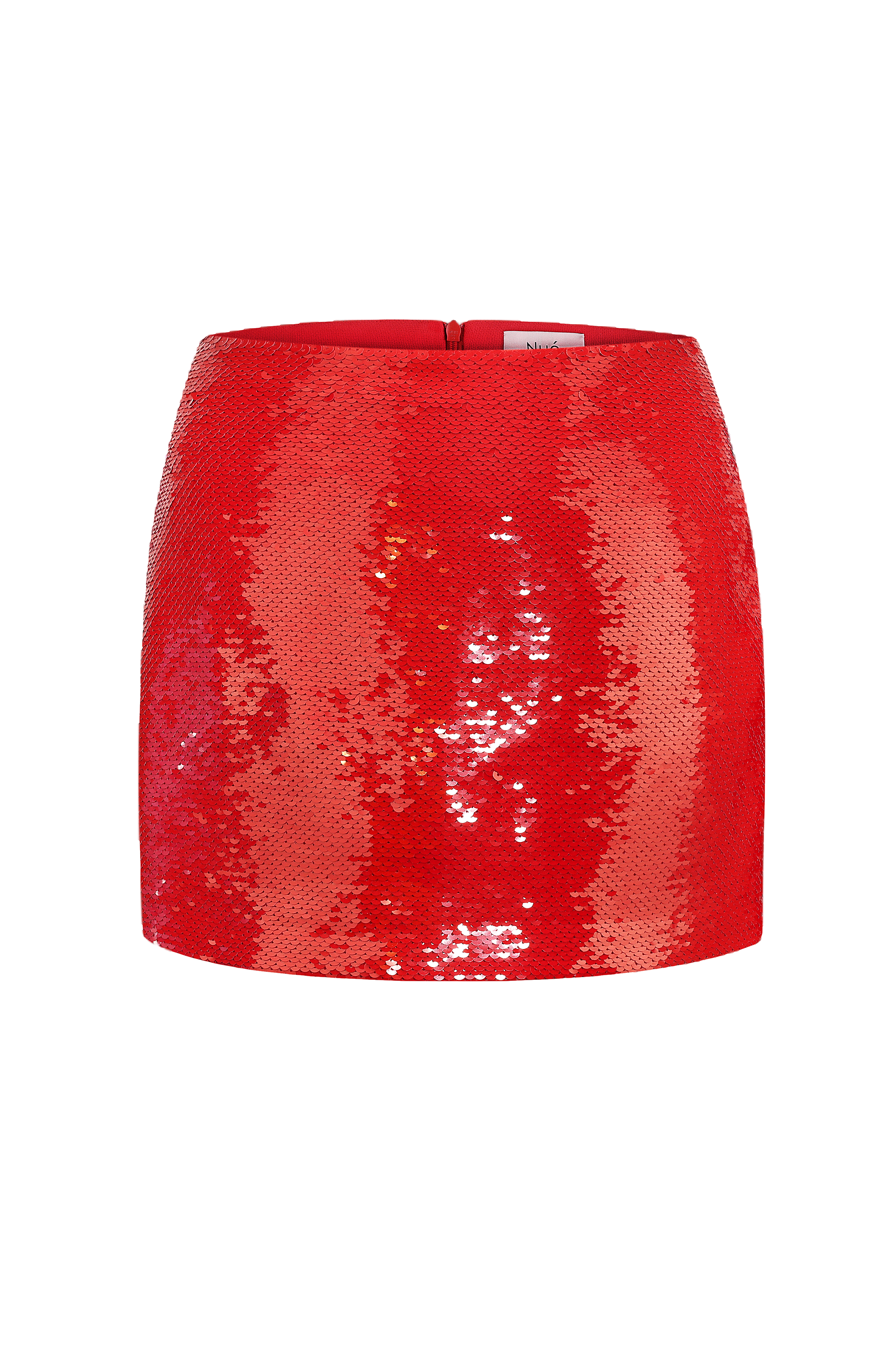 Nué Jemma Sequin Skirt In Red