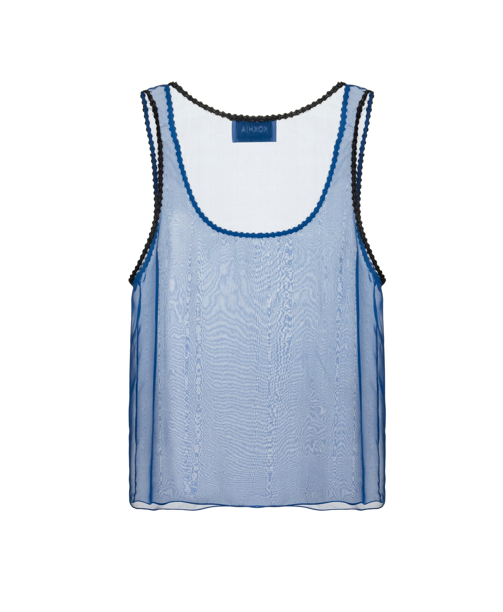 Sheer Scoop Neck Top made by Maria Kokhia