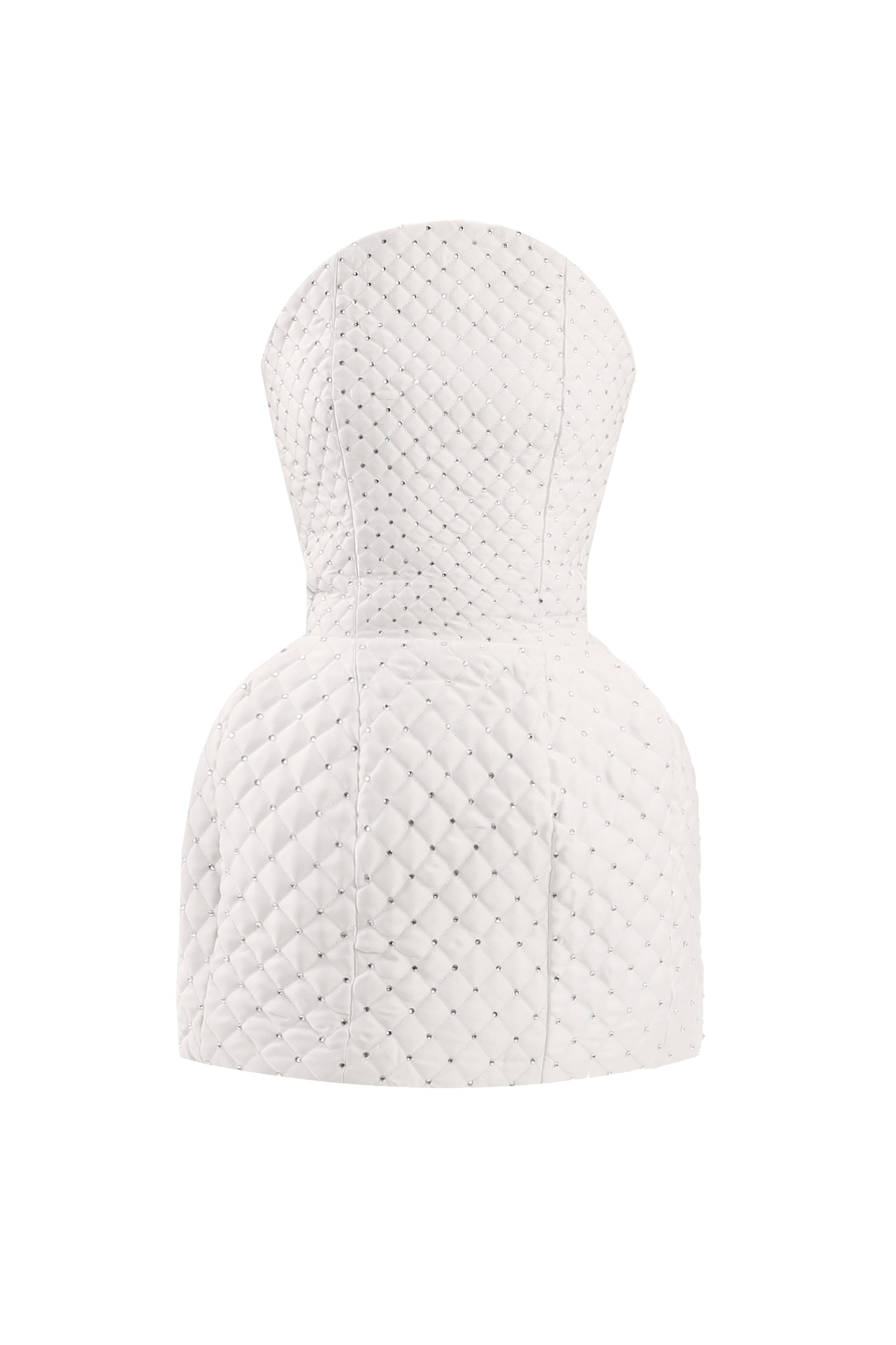 Shop Compte Spain White Crystal Quilted Mini Dress