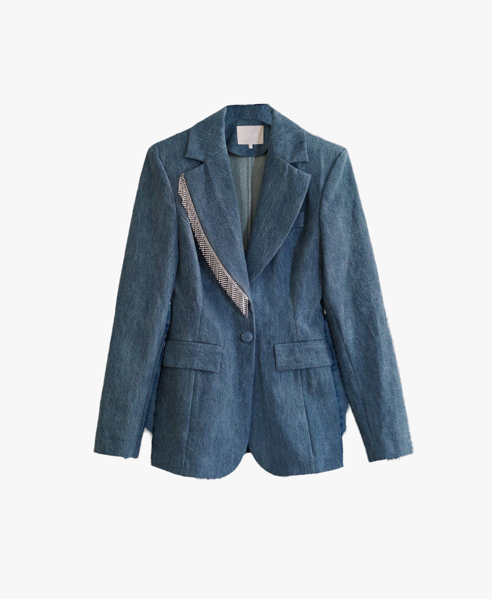 Terry Denim Blazer in Blue made by AÉRYNE