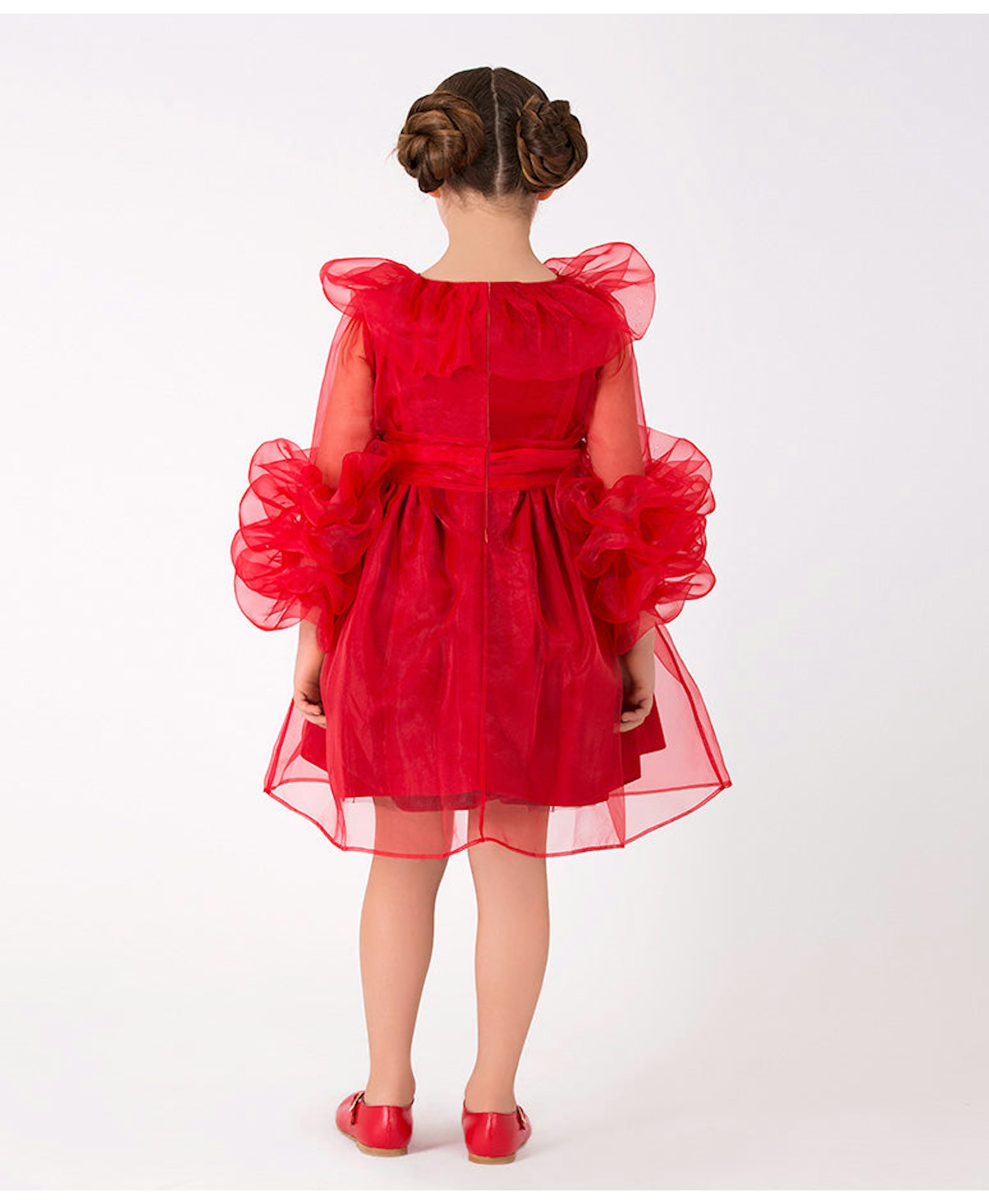 Red Ruffles Dress made by Mama Luma