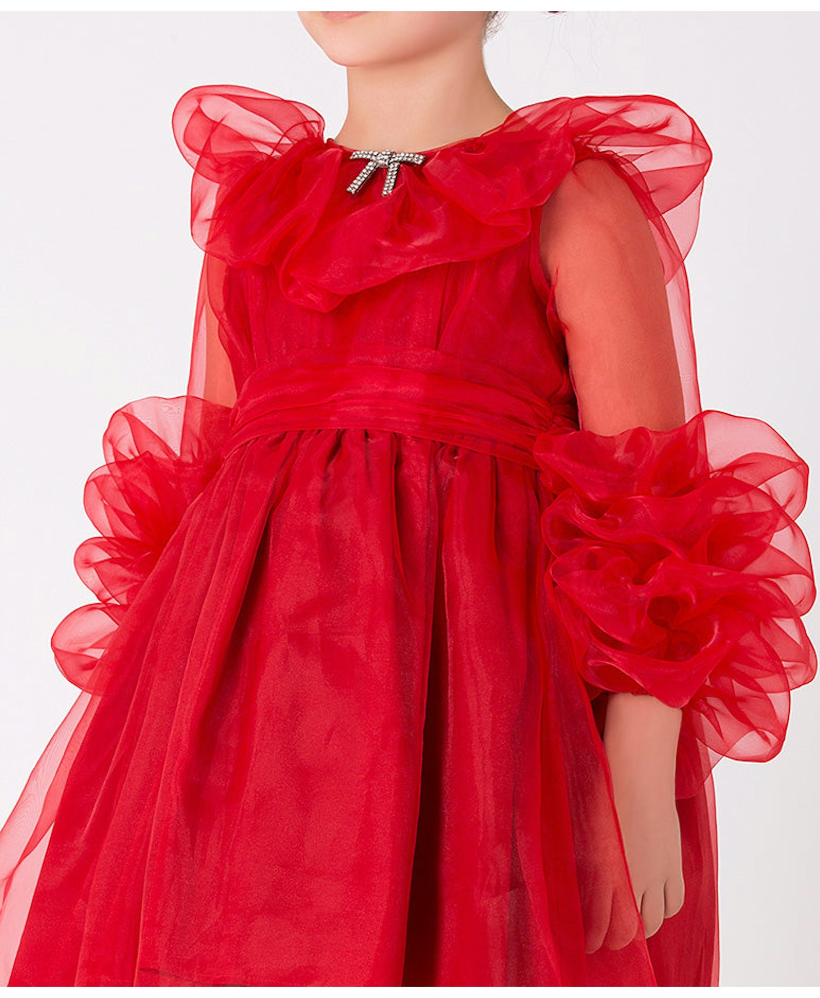 Red Ruffles Dress made by Mama Luma
