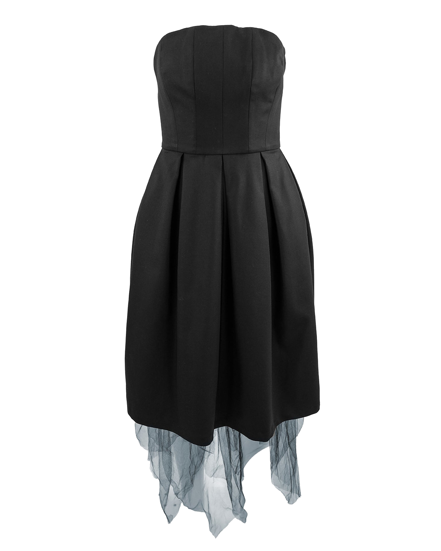 Shop Theo The Label Aphrodite Dress With Tulle Hem In Black