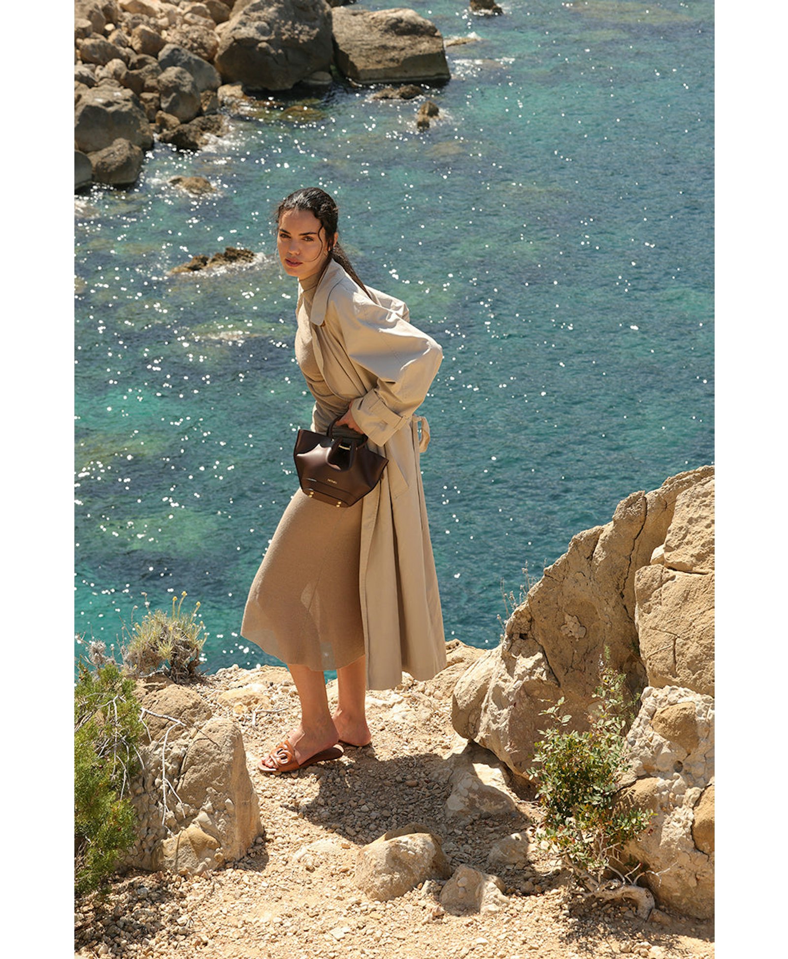 SAONARA MINI CHOCOLATE LEATHER BAG made by Saonara