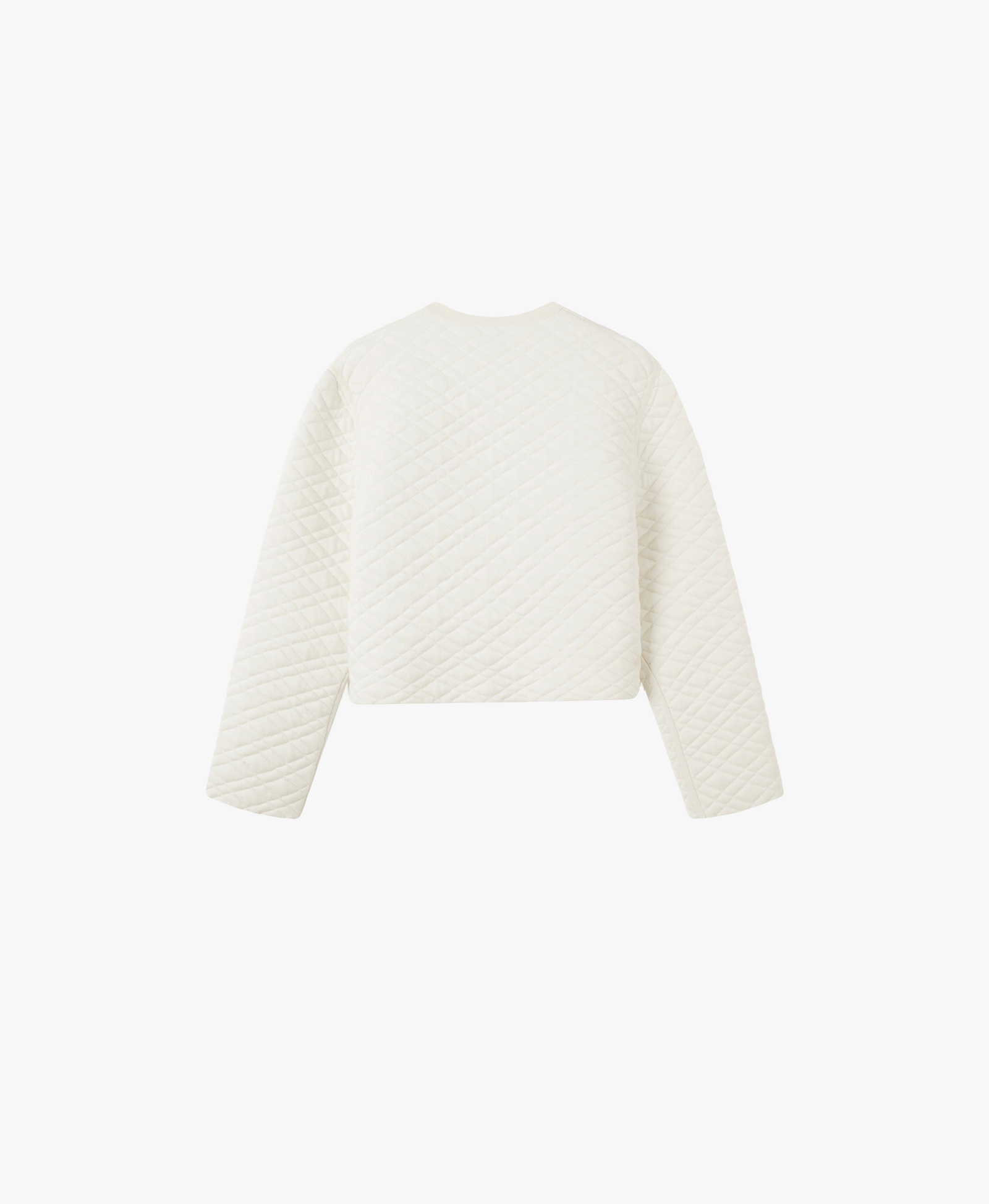 QUILTED SHORT JACKET in White made by CRUSH Collection