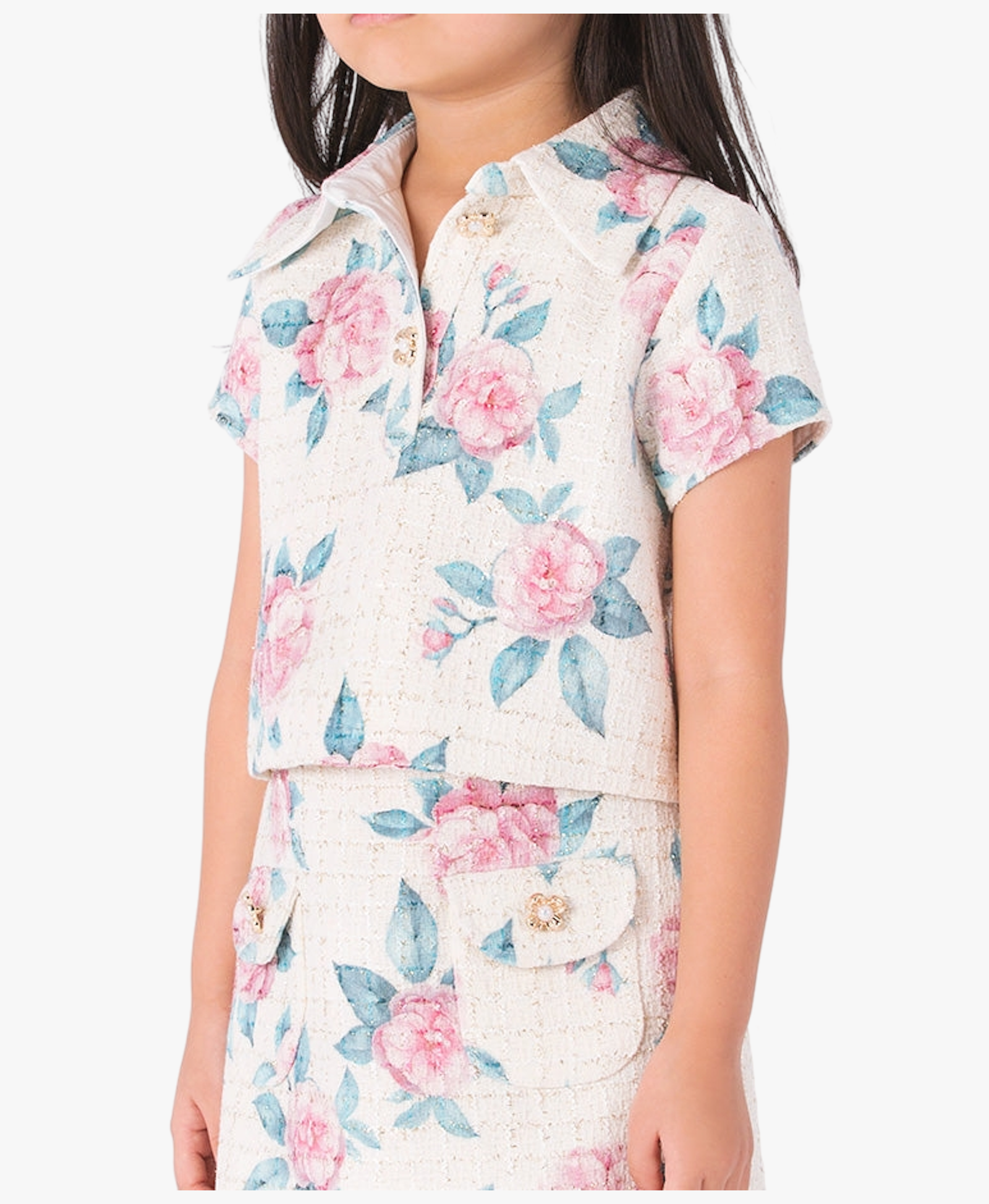 Tweed Pearl Girls Outfit | 2 Pieces made by Mama Luma