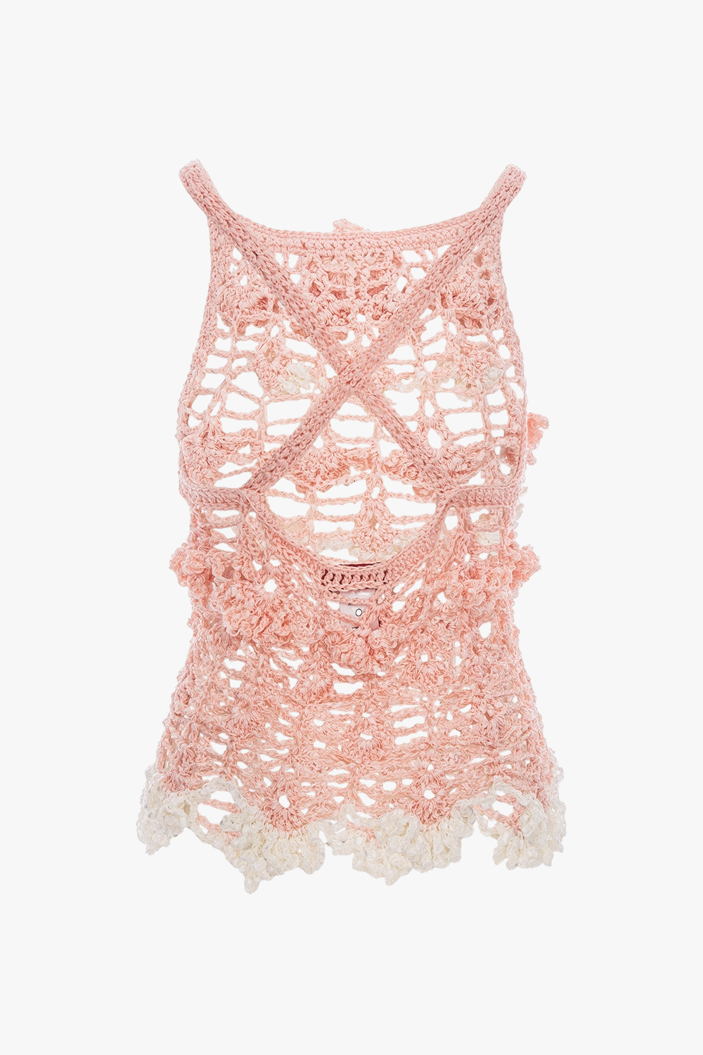 Andreeva Pink Chrysanthemum Handmade Crochet Top