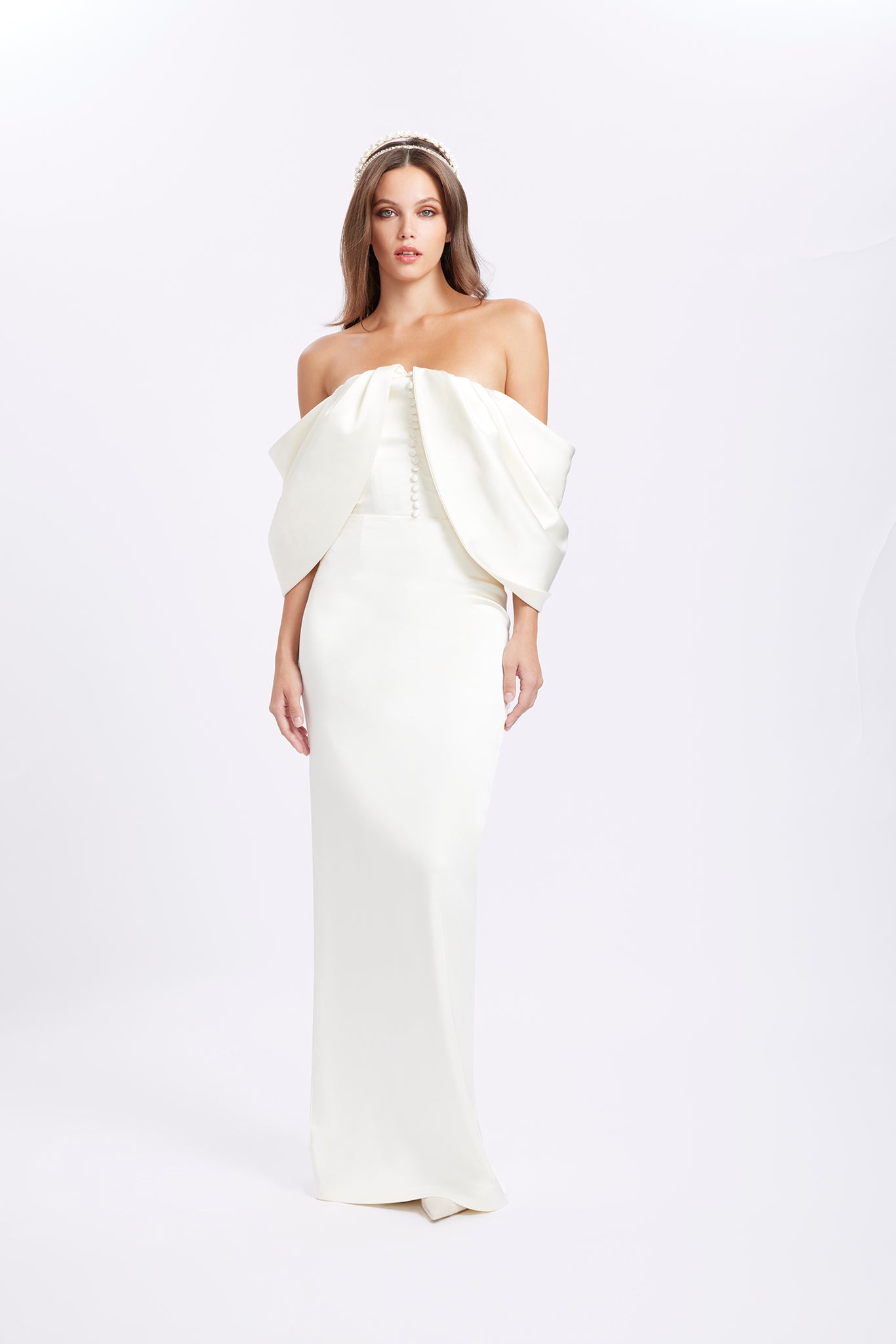 Shop Gigii's Claudia Dress In White Smoke