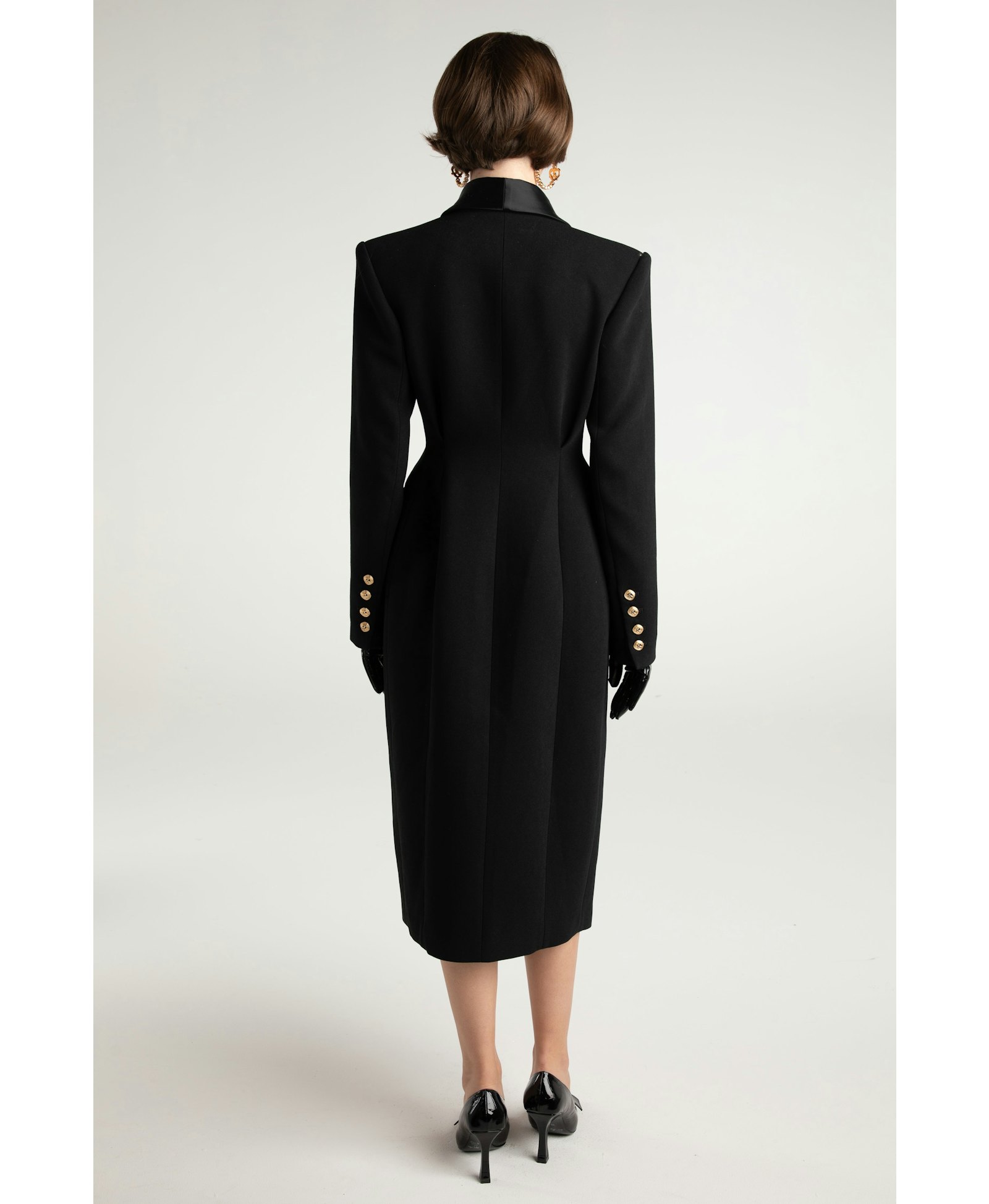 Evie Long Suit Jacket (Black) made by Nana Jacqueline