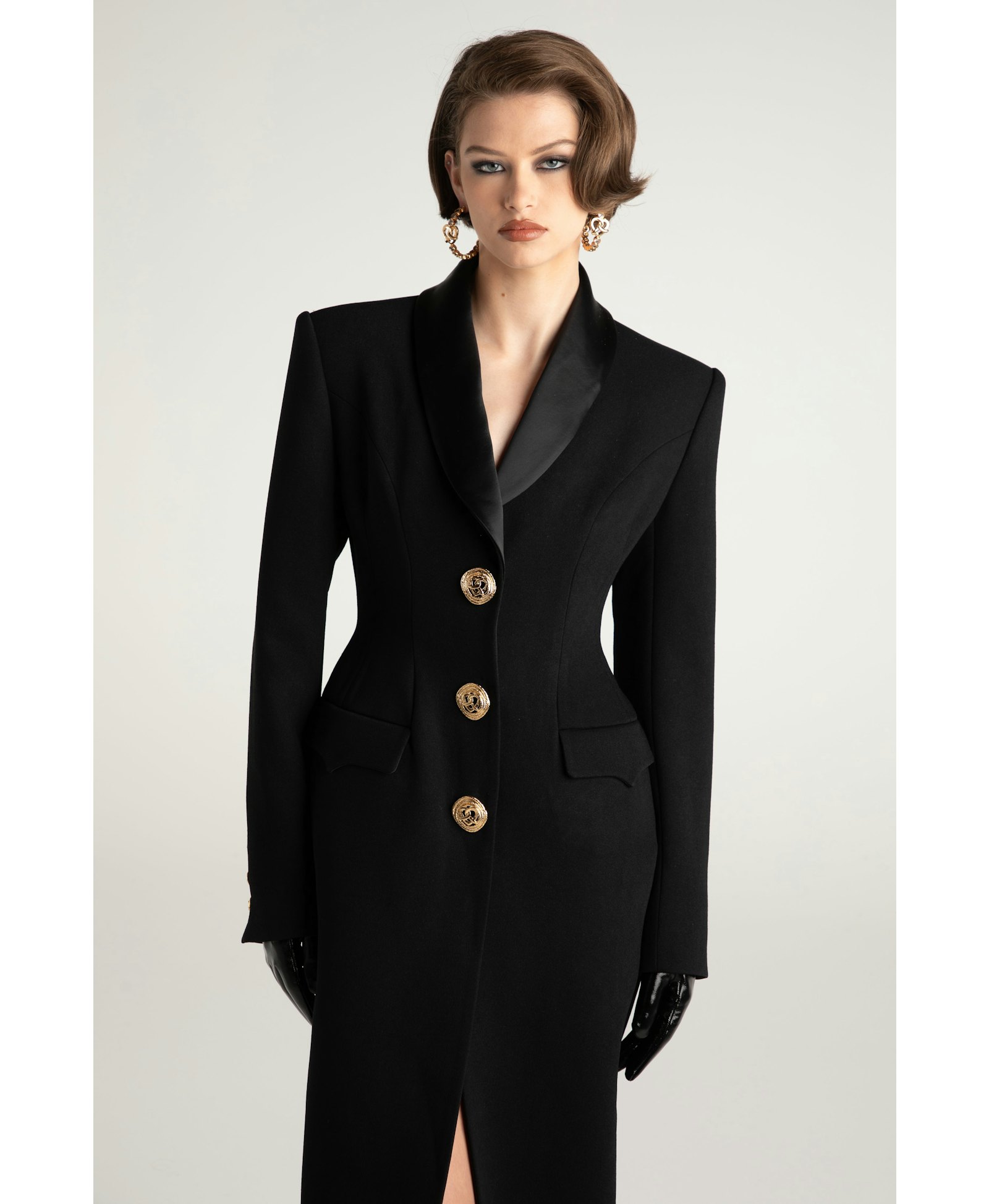 Evie Long Suit Jacket (Black) in Black made by Nana Jacqueline