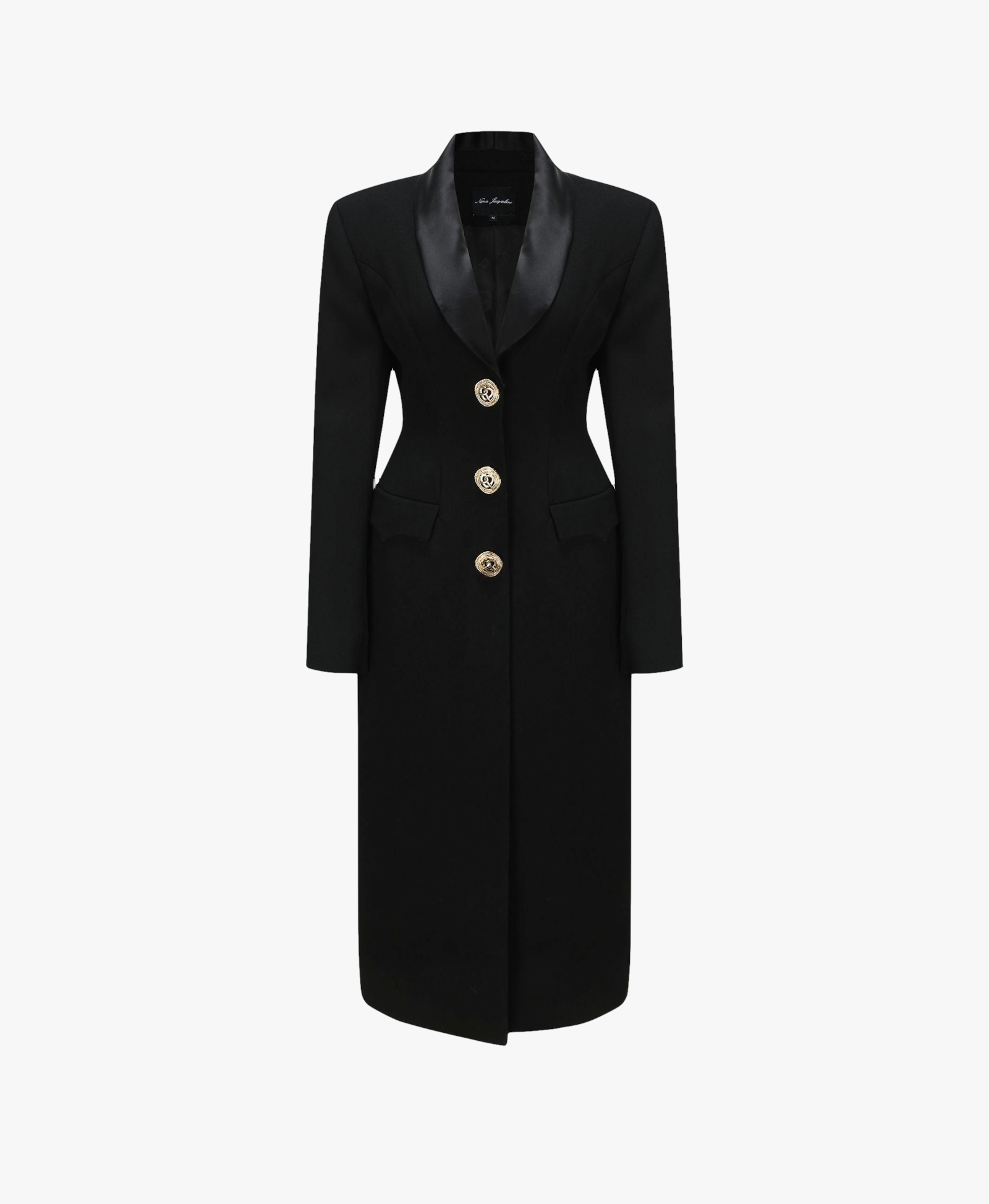 Evie Long Suit Jacket (Black) in Black made by Nana Jacqueline