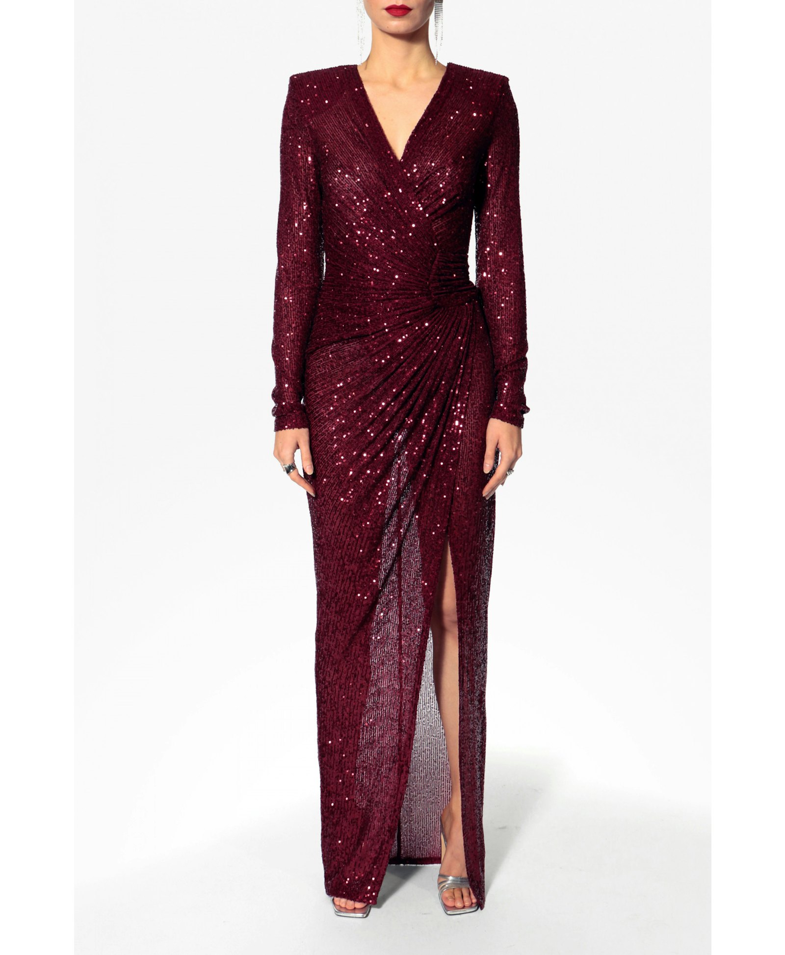 Dress Scarlet Burgundy Sparkle made by HALEWSKI