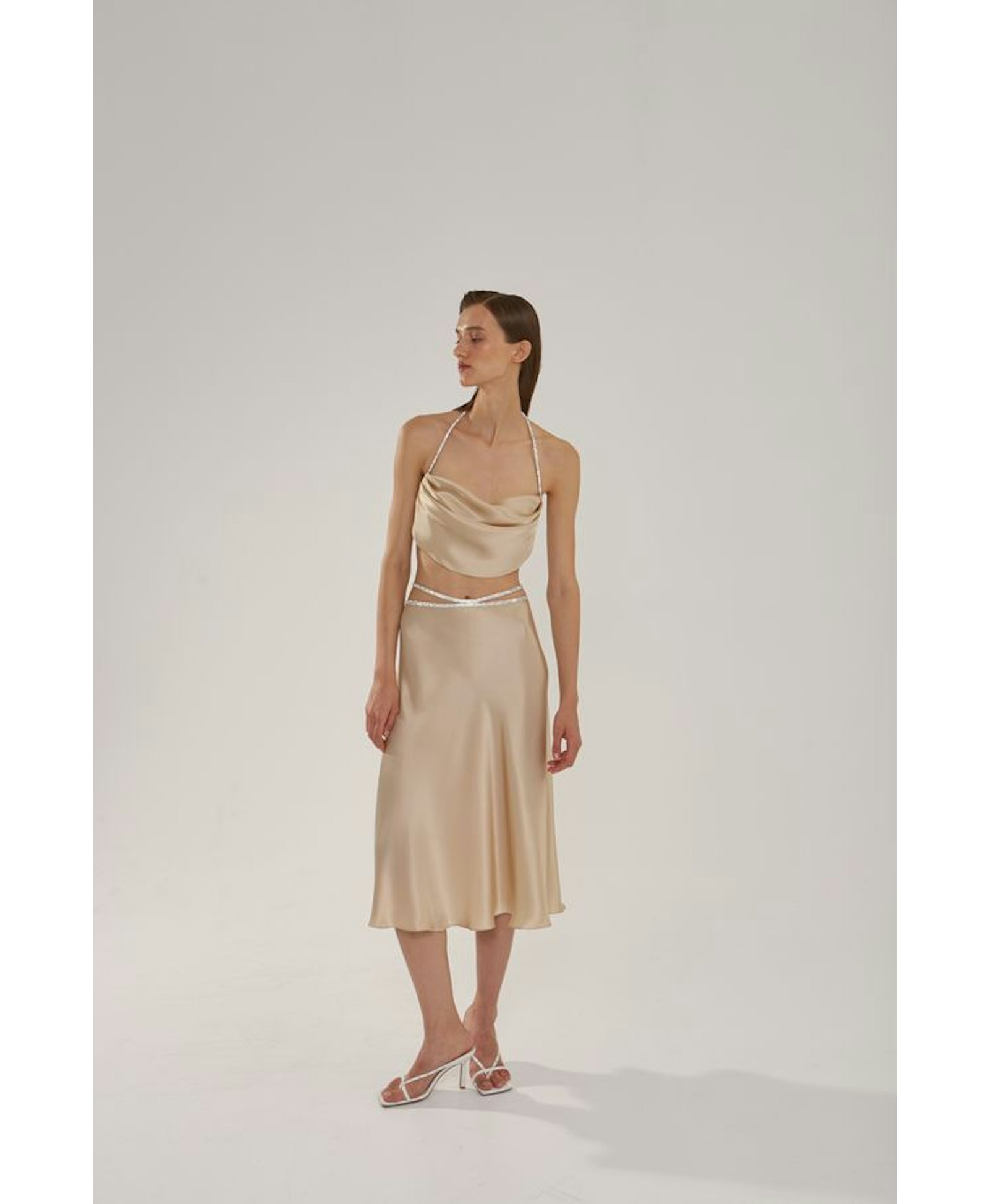 Silk top with crystal cord made by NUÉ