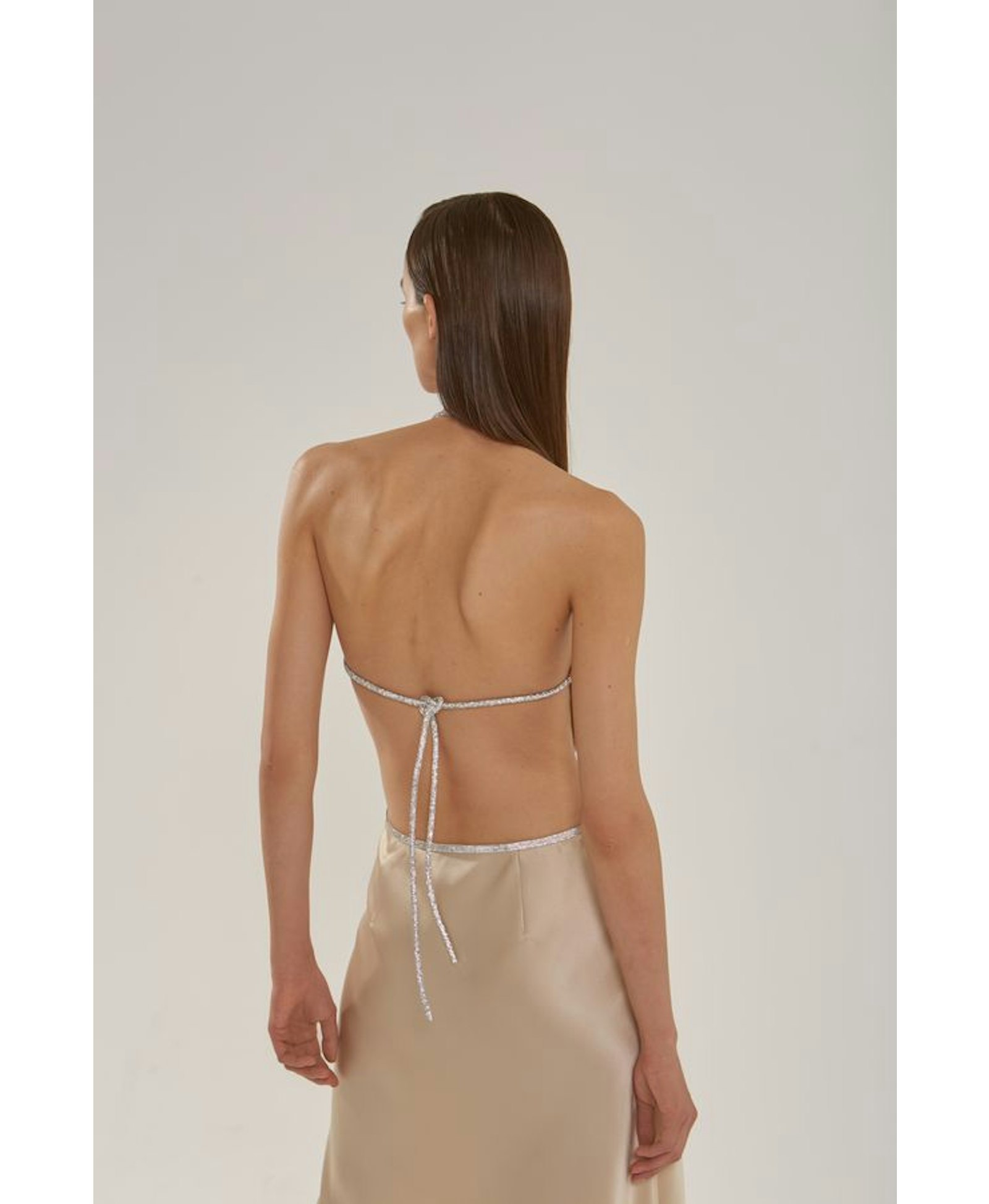 Silk top with crystal cord made by NUÉ