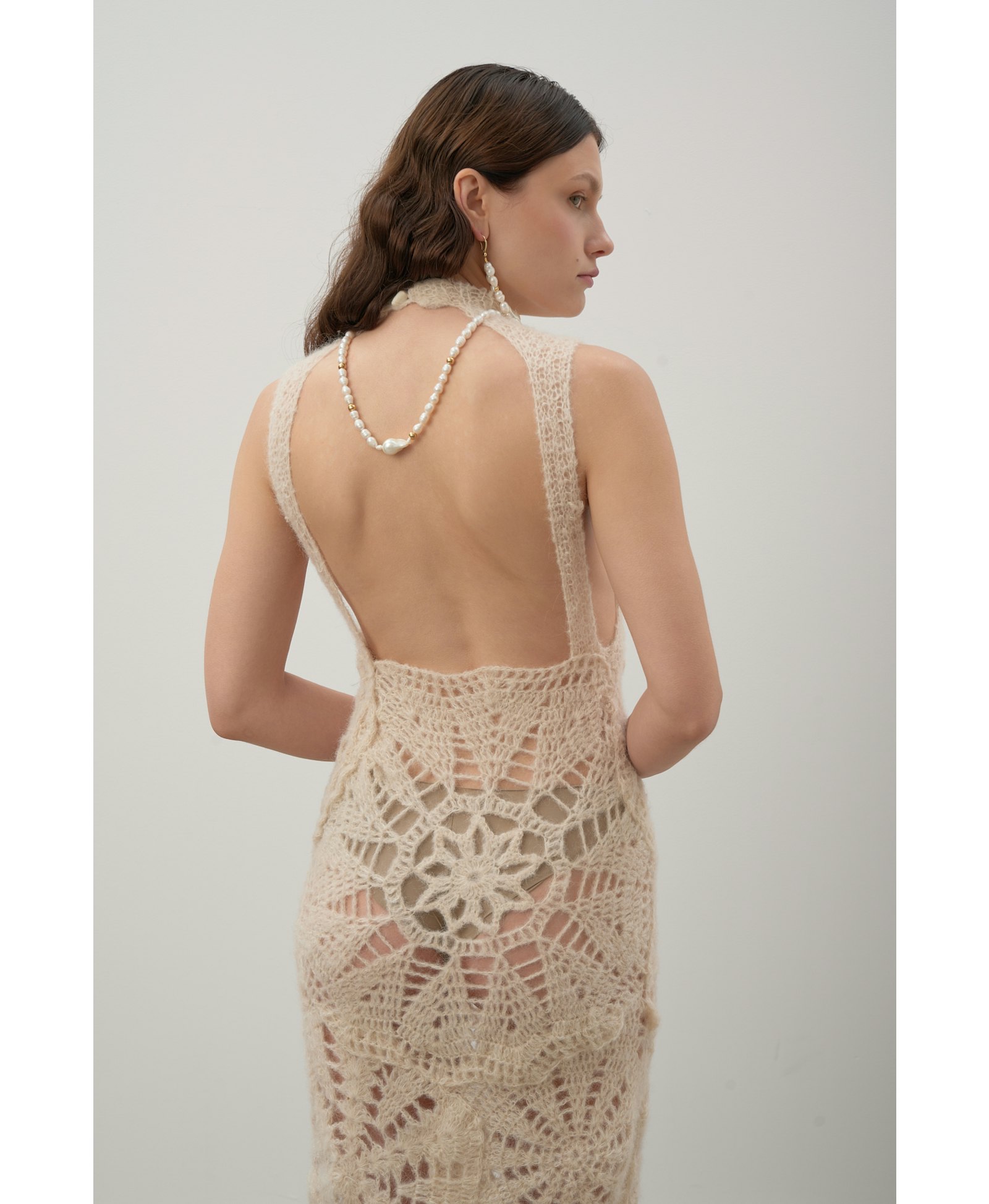 Handmade crochet dress made by Karen Arcanjo
