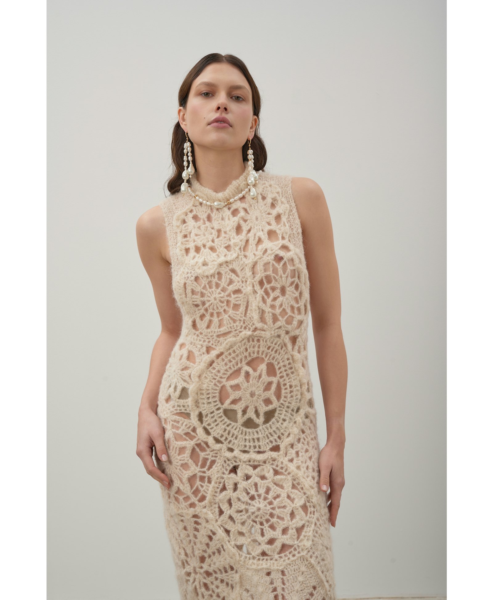 Handmade crochet dress made by Karen Arcanjo