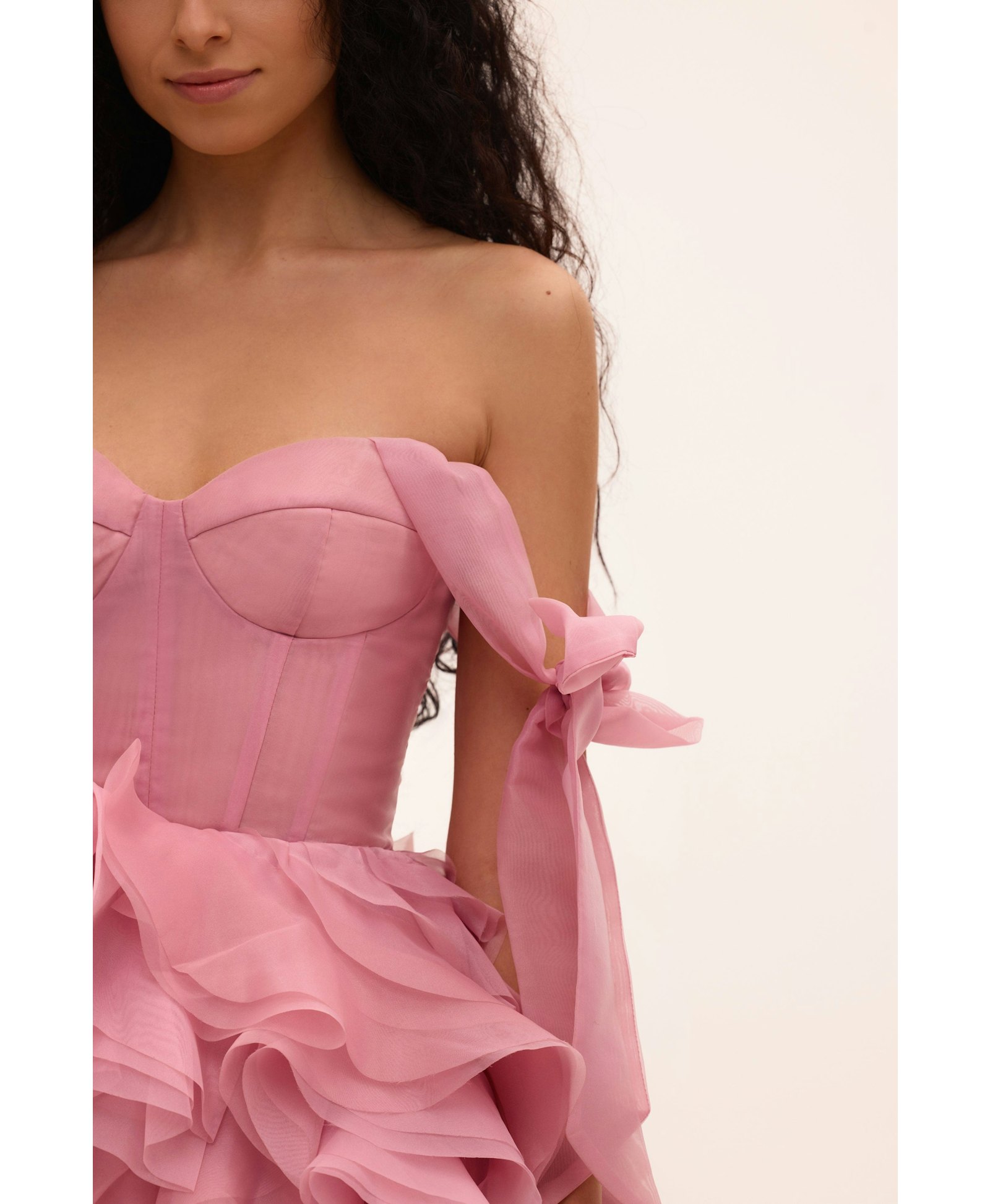 Danceable mini with ruched flower appliques, Garden of Eden made by Milla