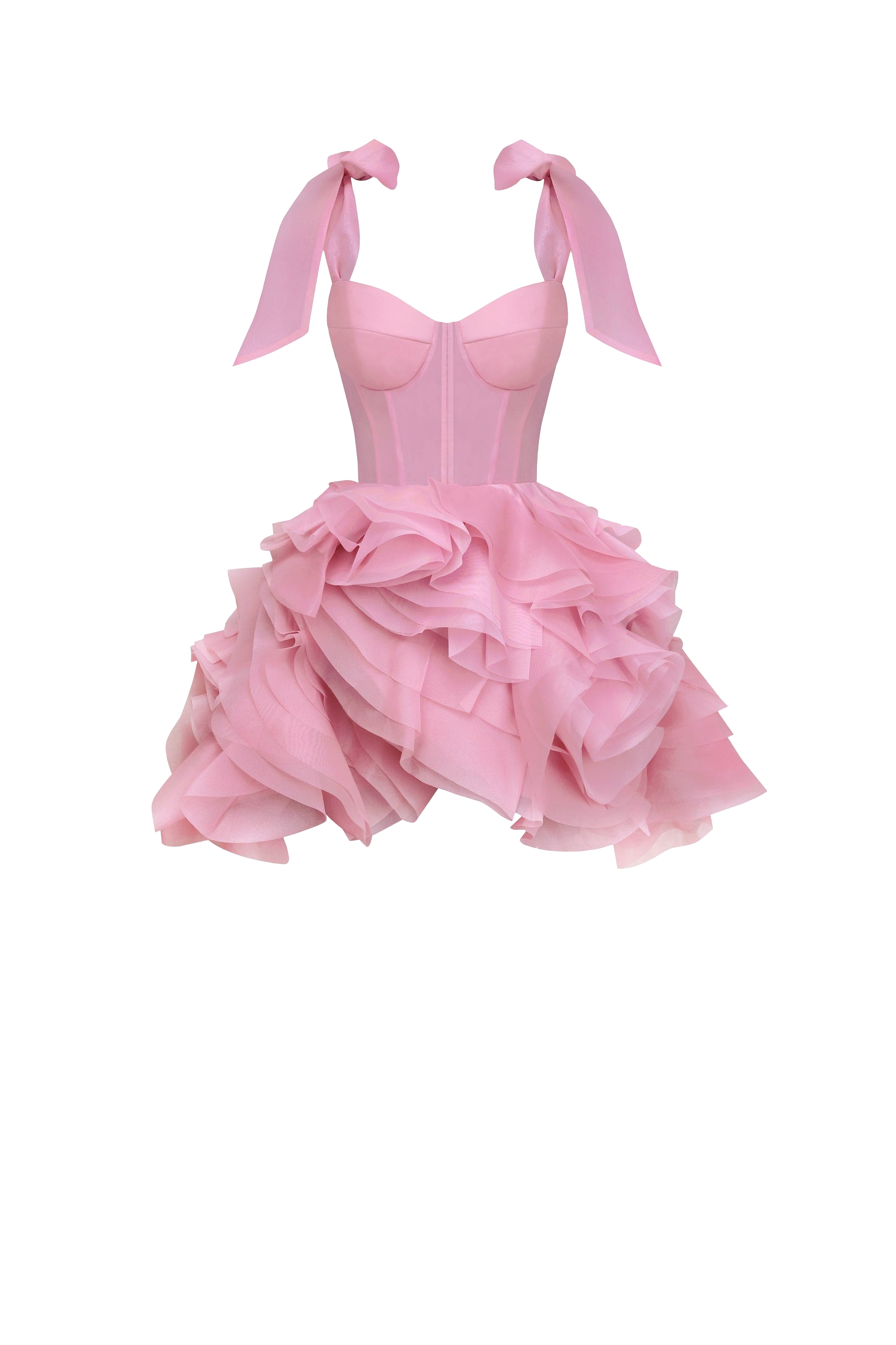Shop Milla Danceable Mini With Ruched Flower Appliques, Garden Of Eden In Pink