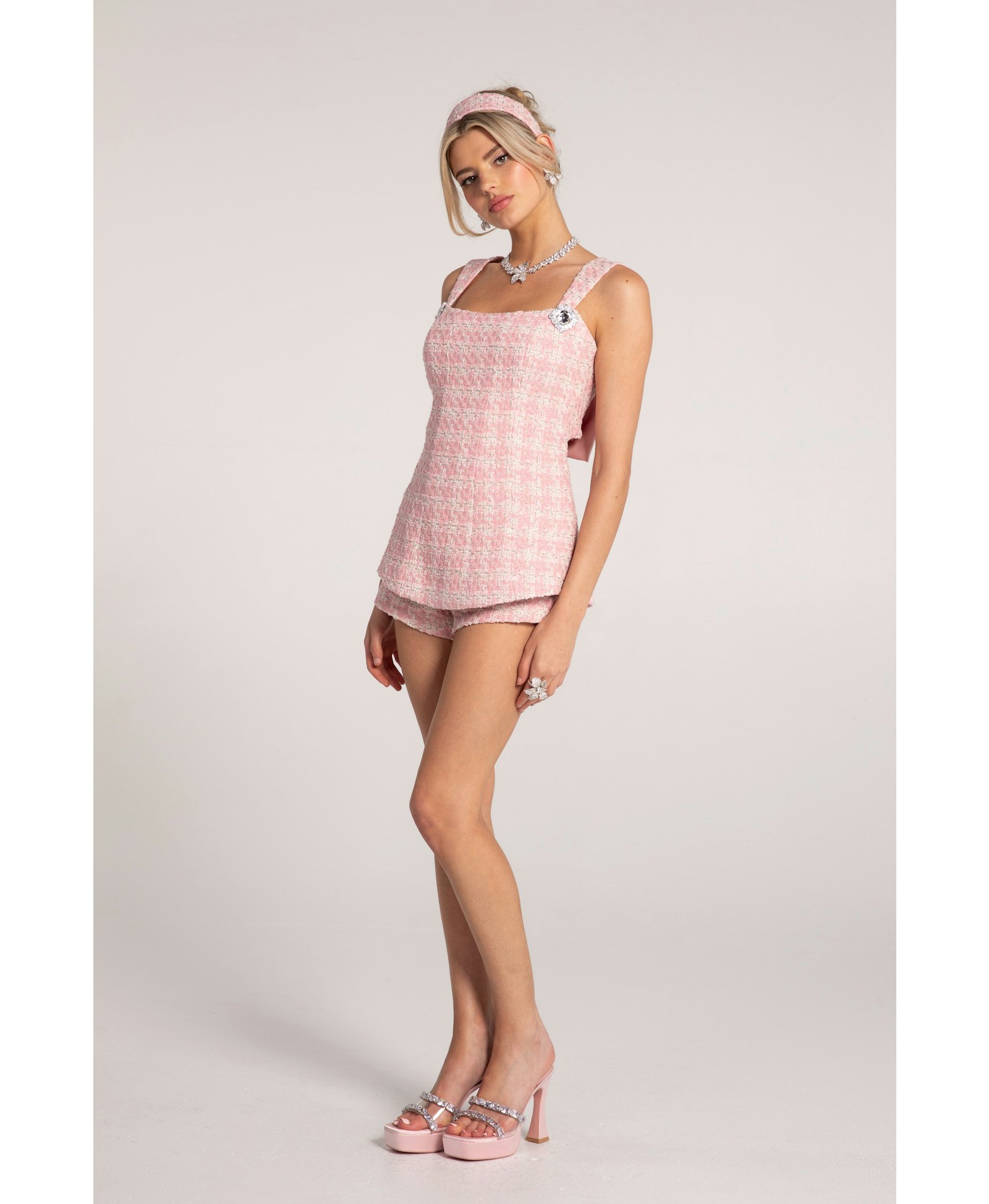 Anabella Shorts (Pink Checkered) made by Nana Jacqueline