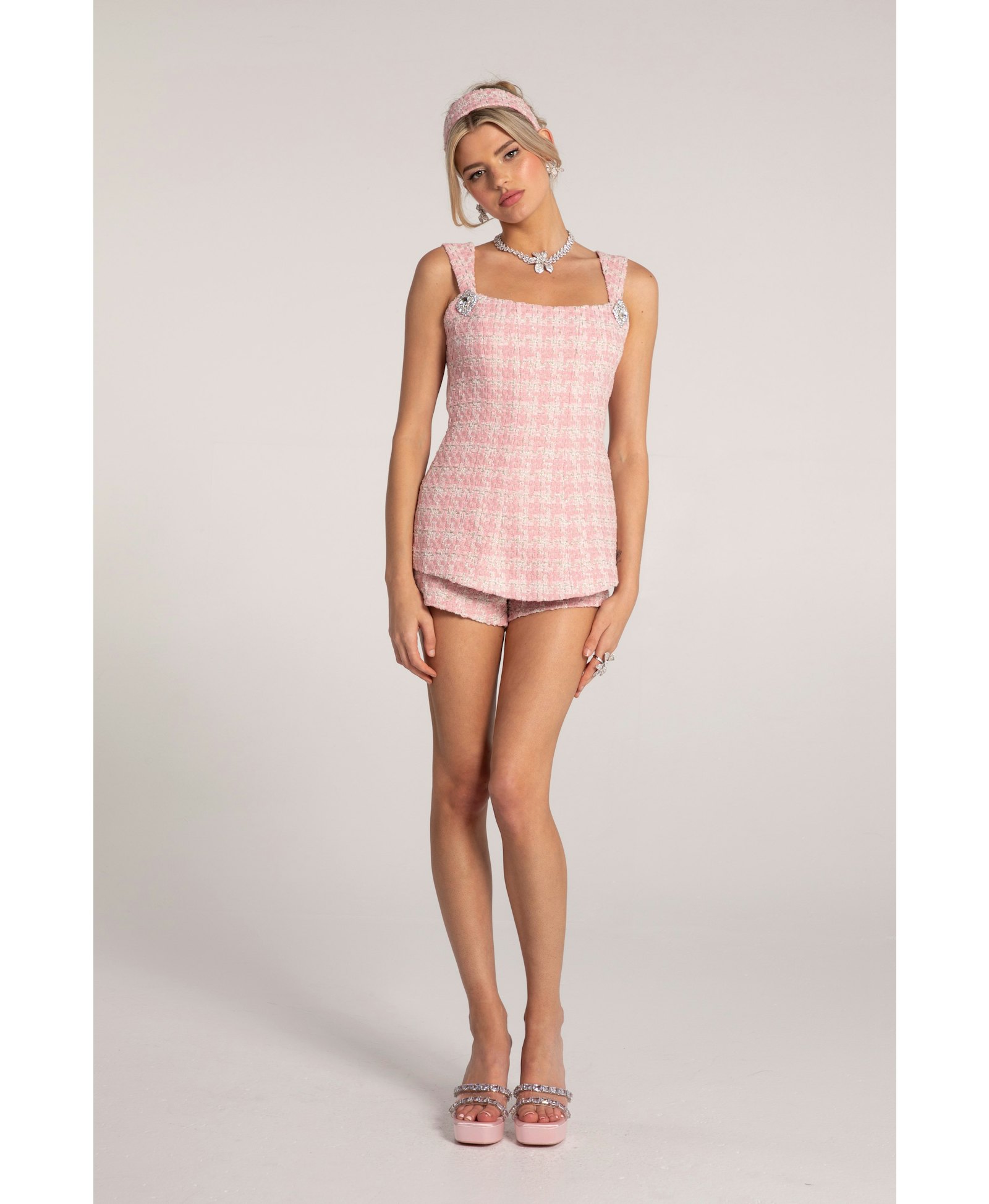 Anabella Shorts (Pink Checkered) made by Nana Jacqueline