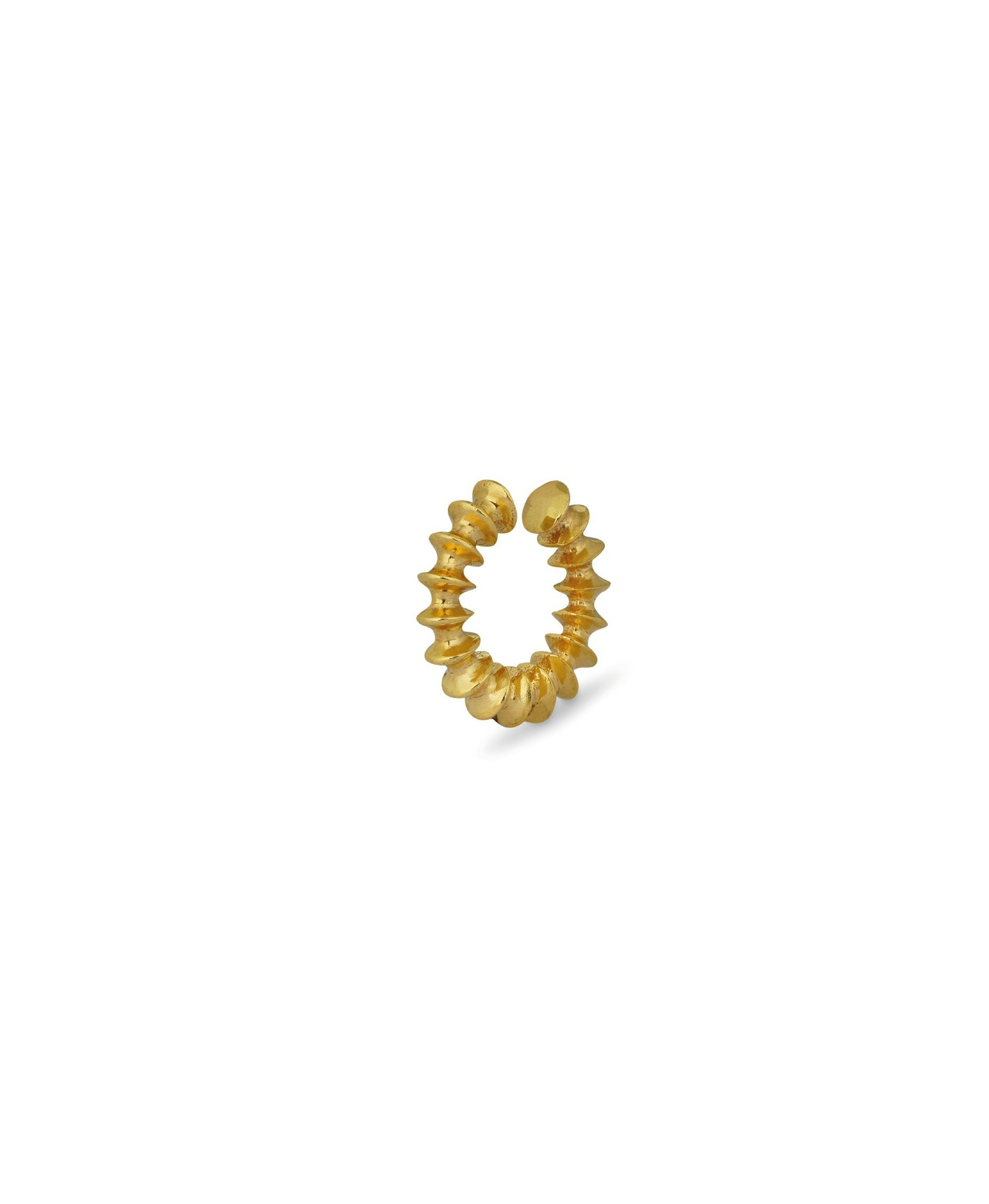 Spiral Gold-Plated Ear Cuff made by Szabo Sihag