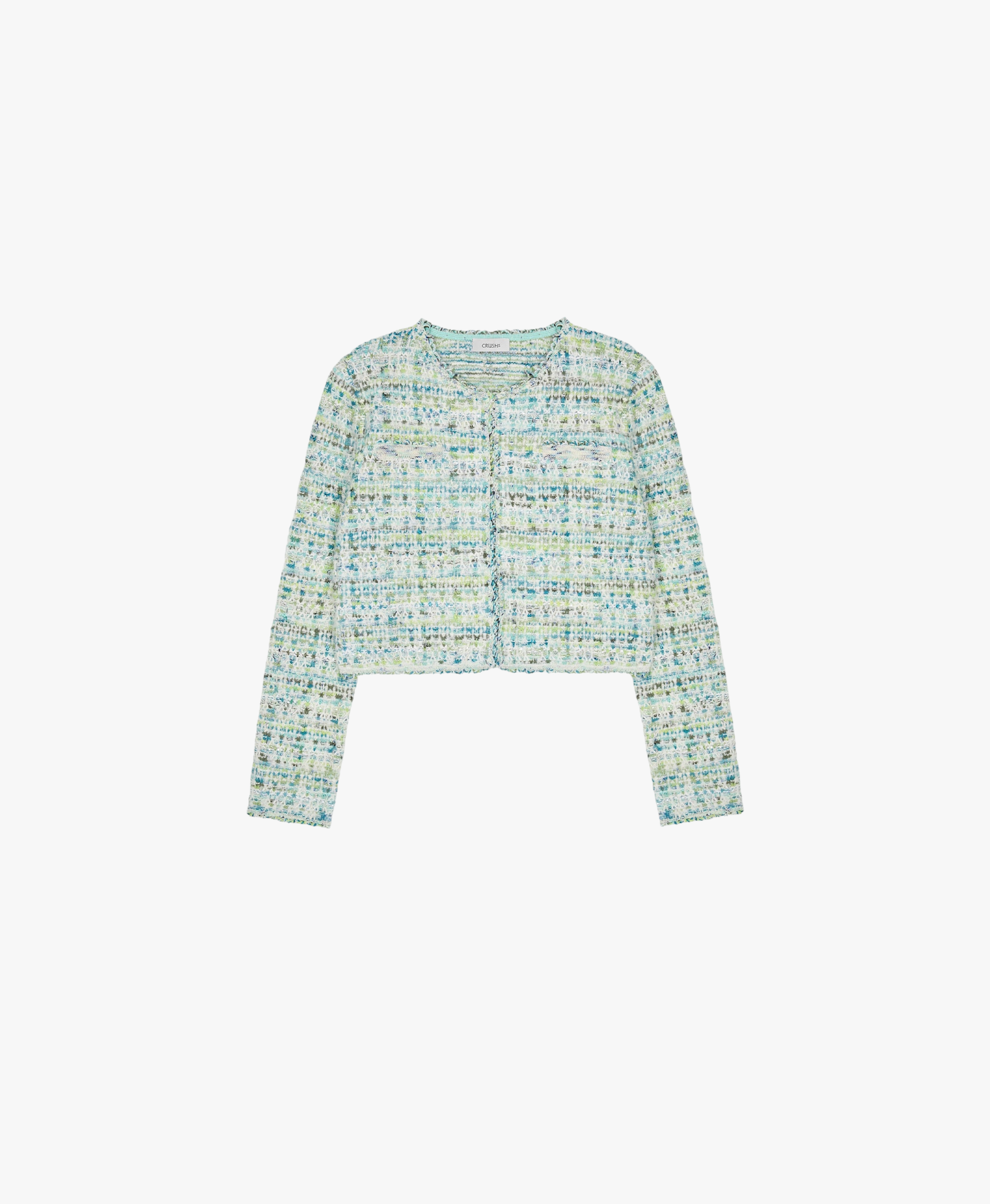 CHECK TWEED PLACKET JACKET made by CRUSH Collection