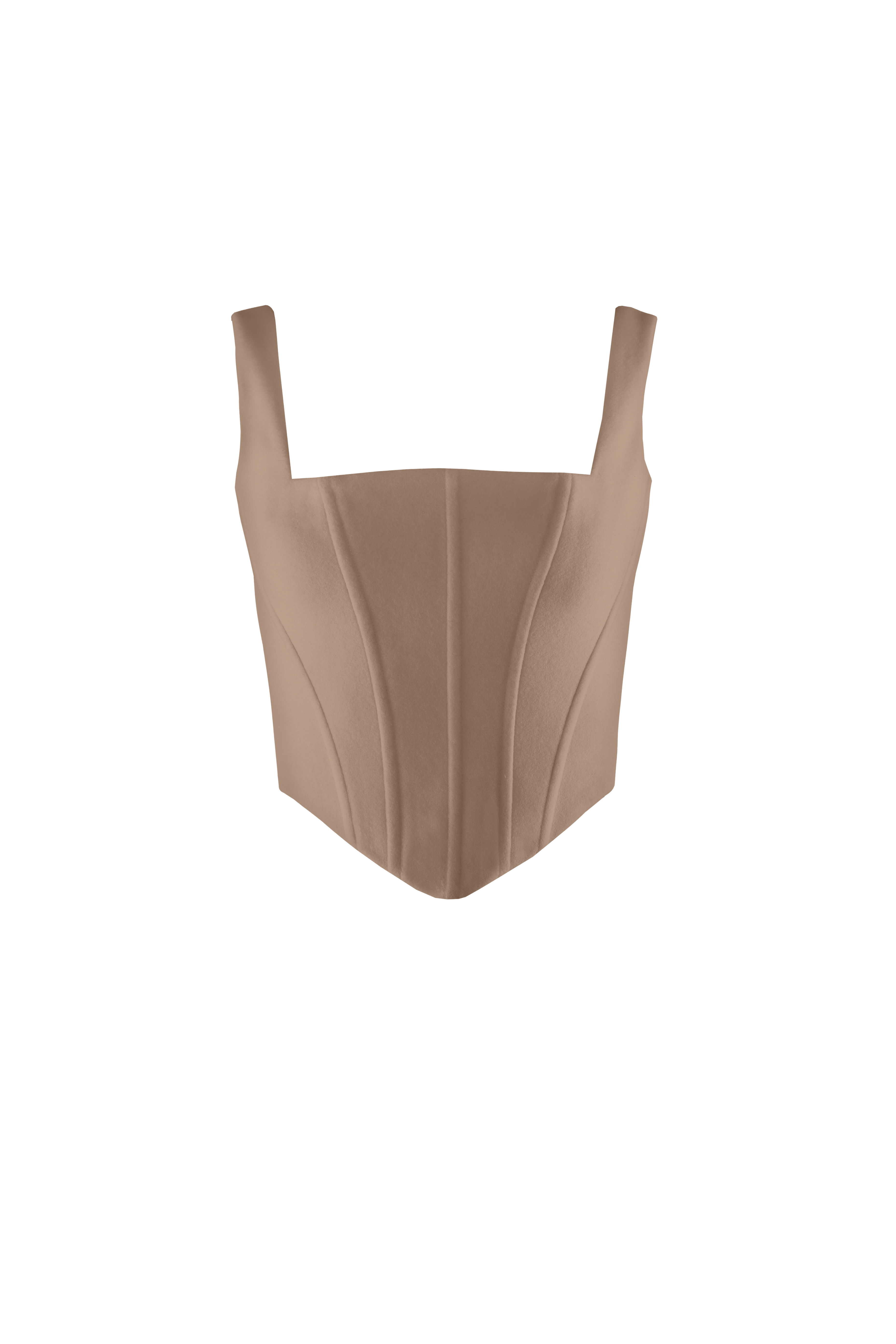 Shop Vestiaire D'un Oiseau Libre Cashmere Corset In Beige