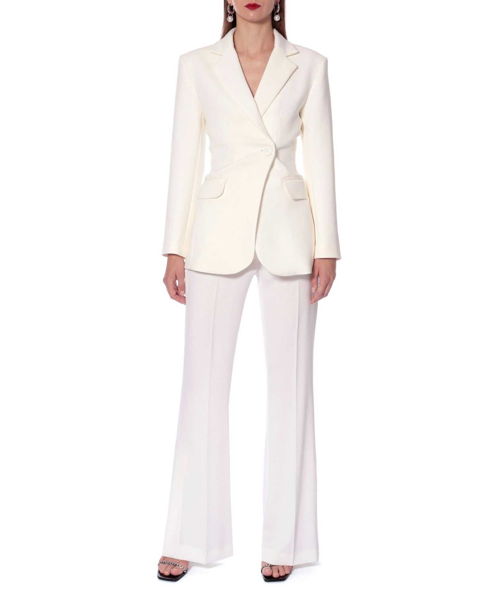 Blazer Isabella Off White in White made by HALEWSKI