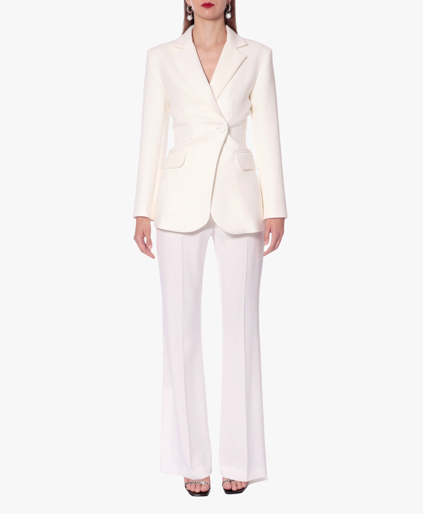 Blazer Isabella Off White in White made by HALEWSKI