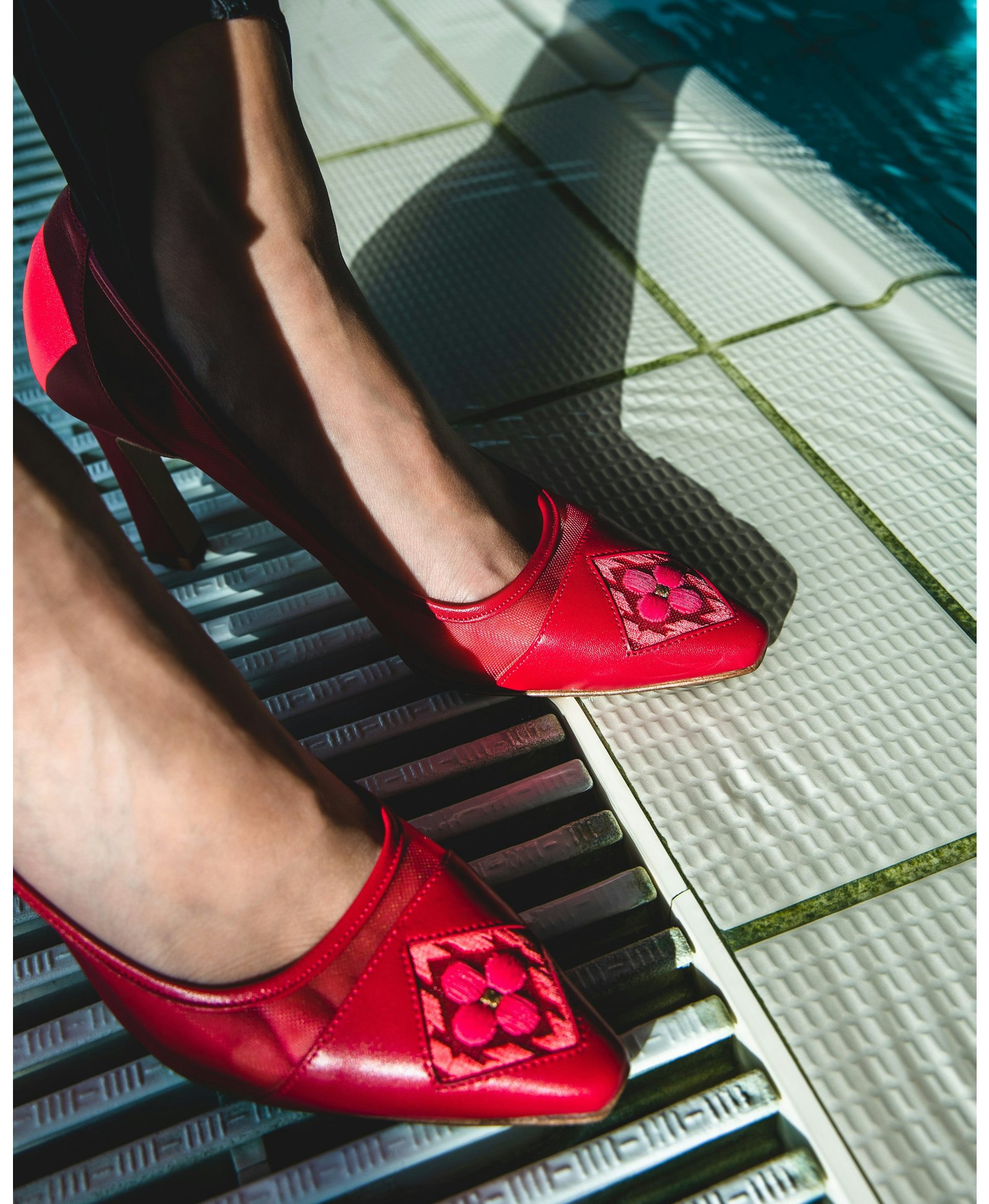 Fiorellini Pump Mesh 85 Deep Pink in Pink made by ATANA