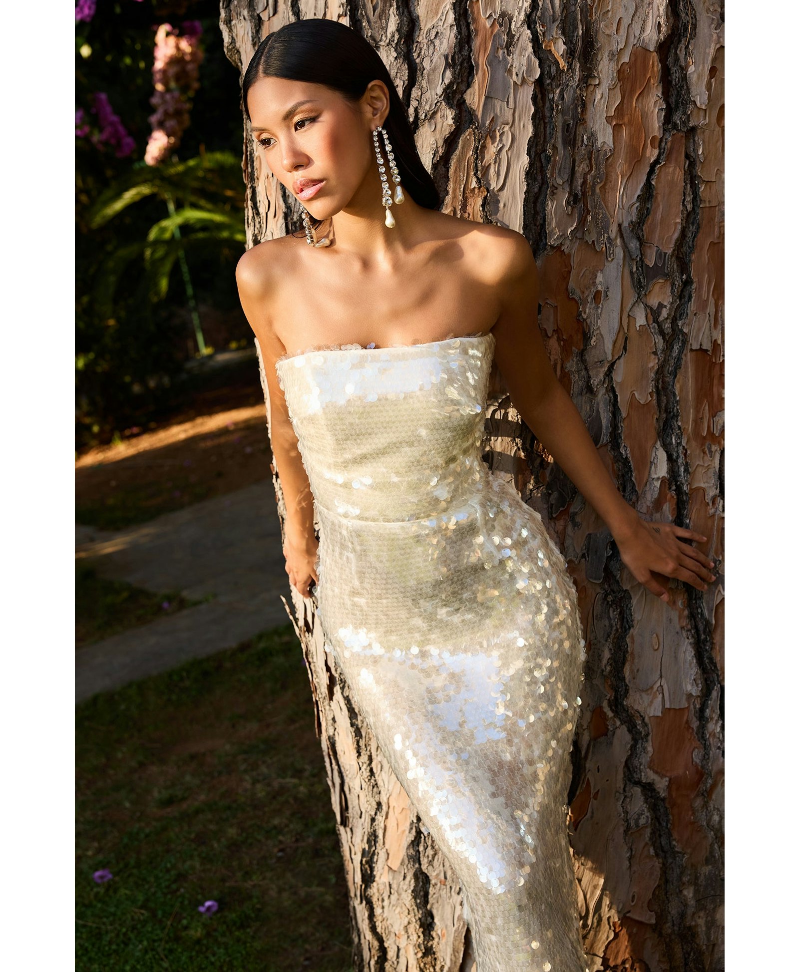 Loren Glam Dress - White made by Gigii's